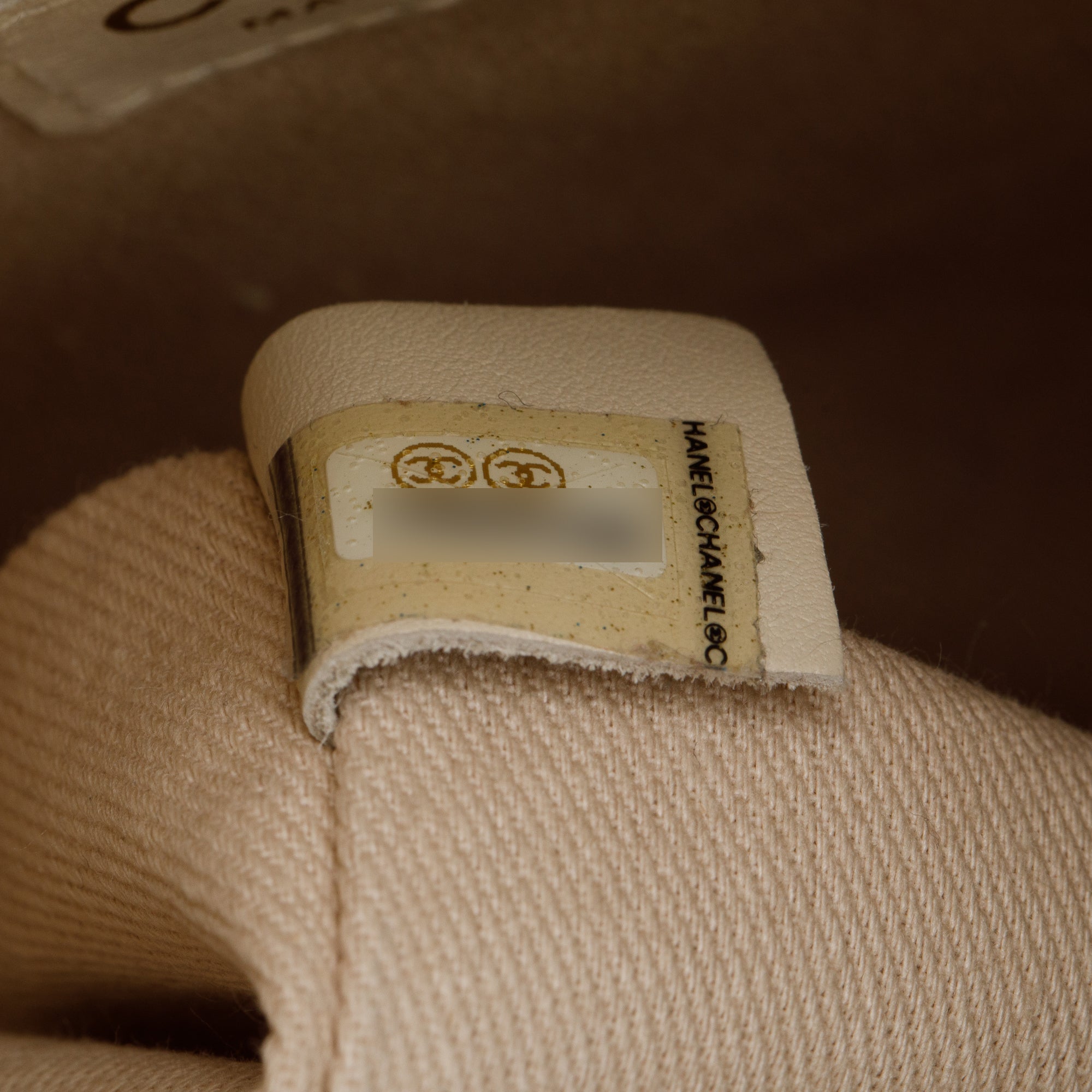 Chanel Beige Lambskin Leather Camellia Tote Bag