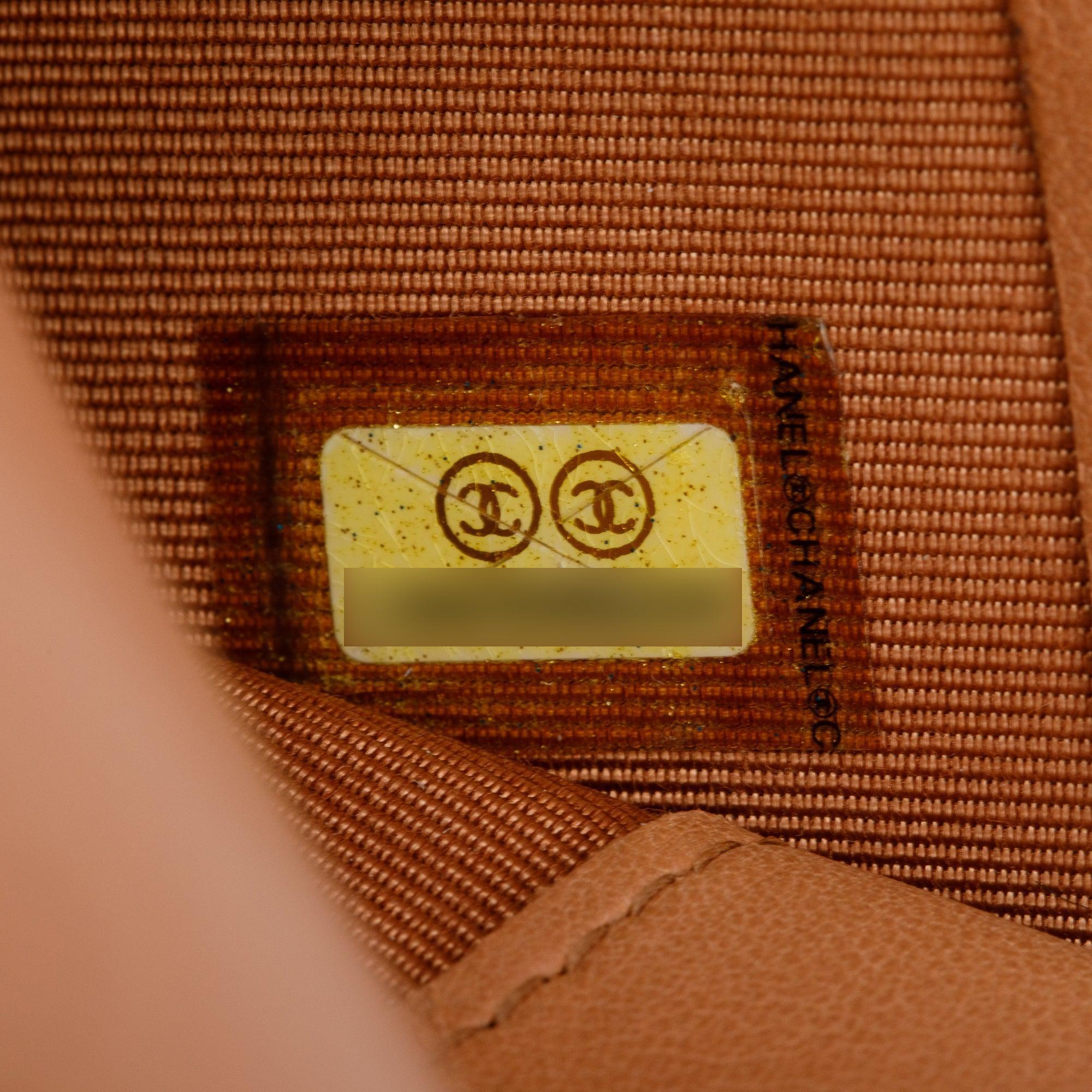 Chanel Beige Lambskin Leather Continental Flap Wallet