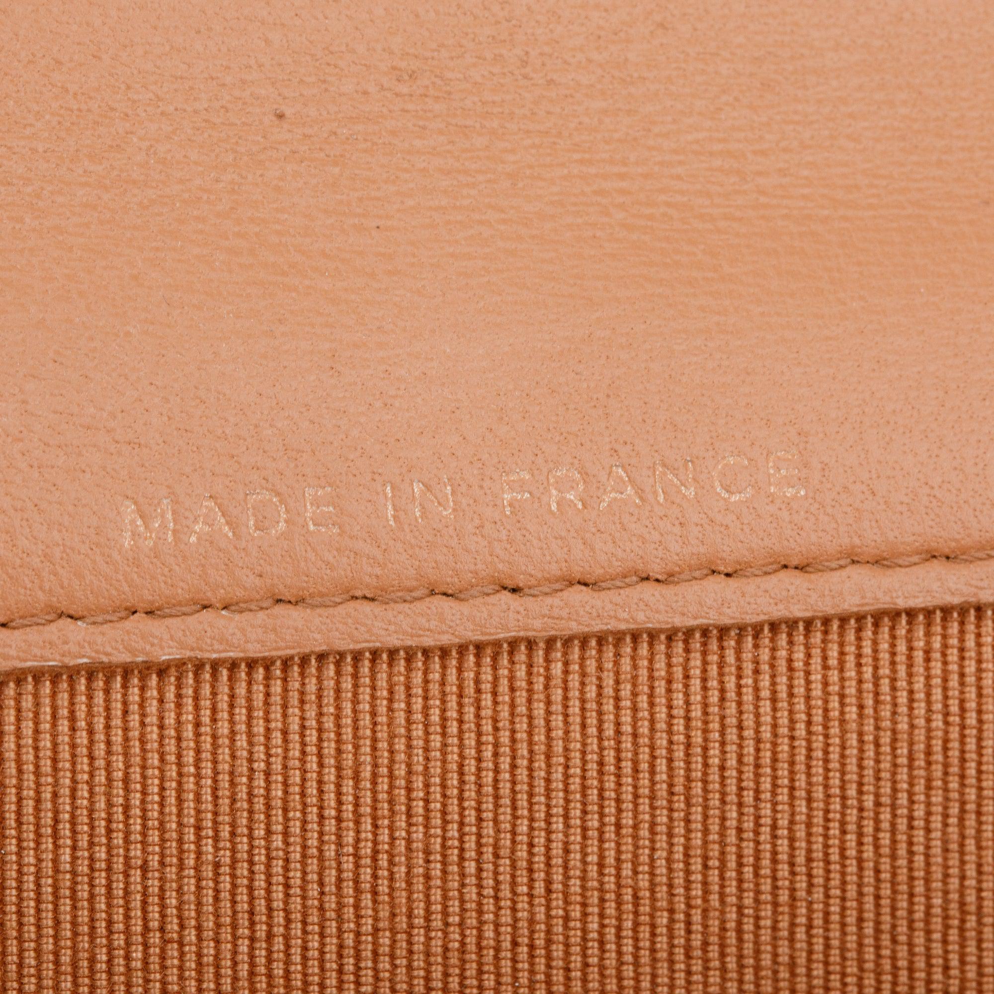 Chanel Beige Lambskin Leather Continental Flap Wallet