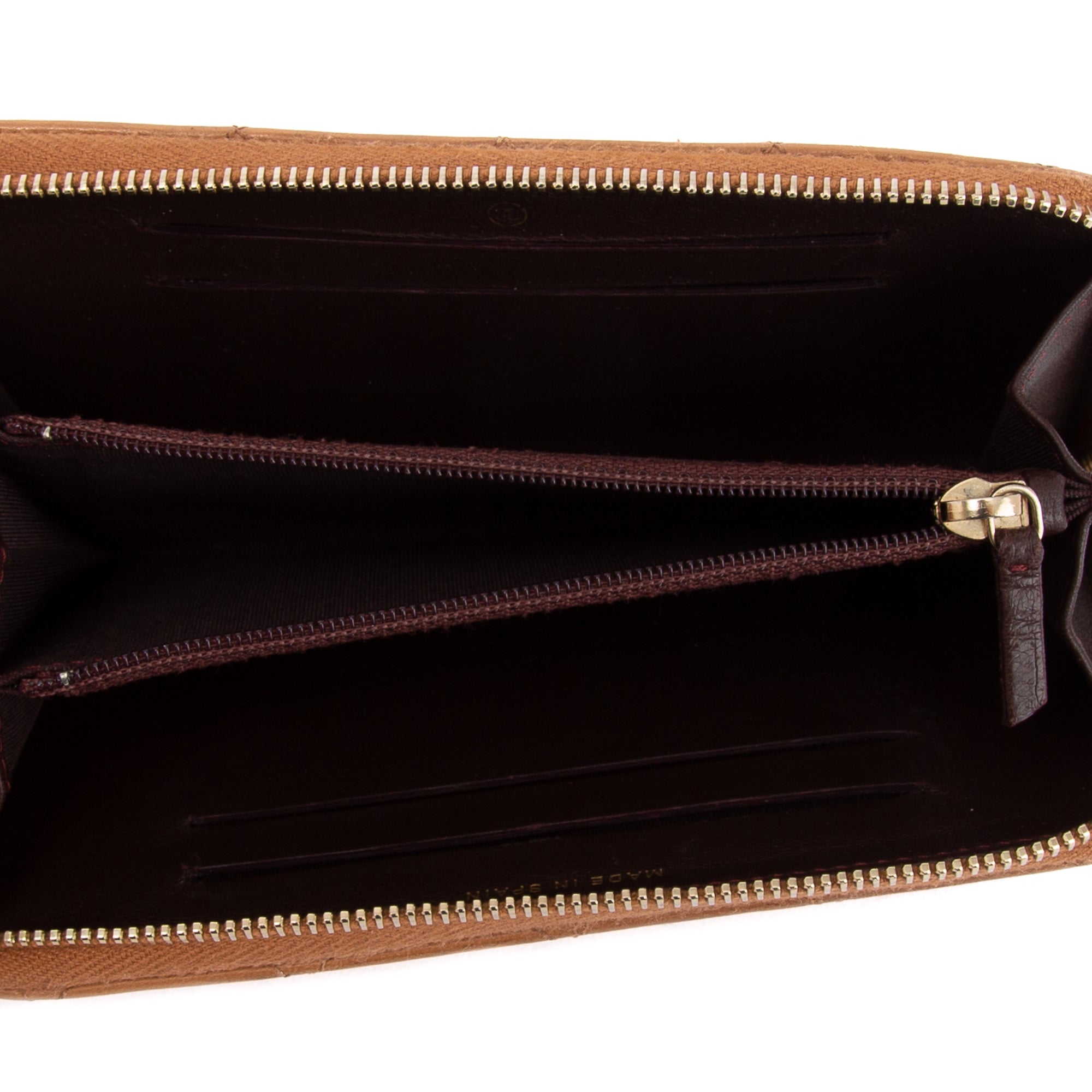 Chanel Beige Lambskin Trendy Zipped Wallet