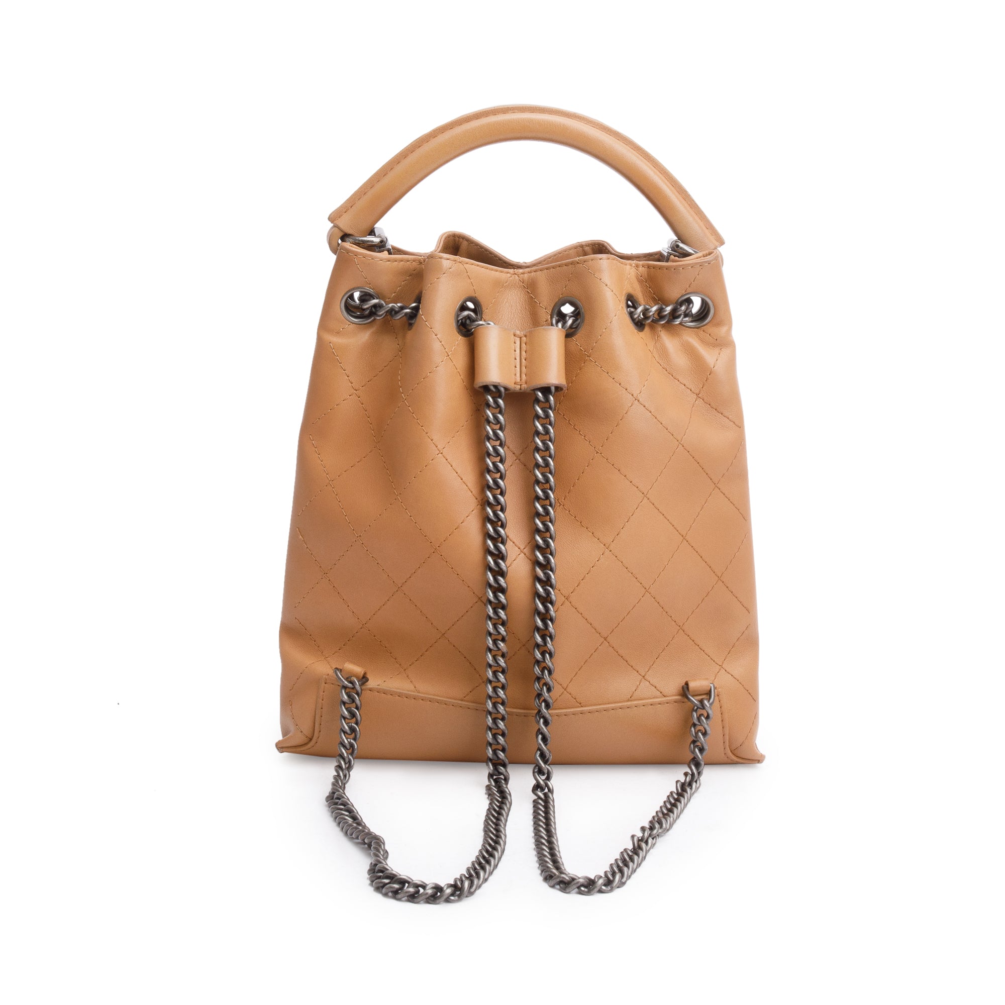 Chanel Beige Quilted Calfskin Leather Medium Urban Luxury Backpack w/ Authenticity Card