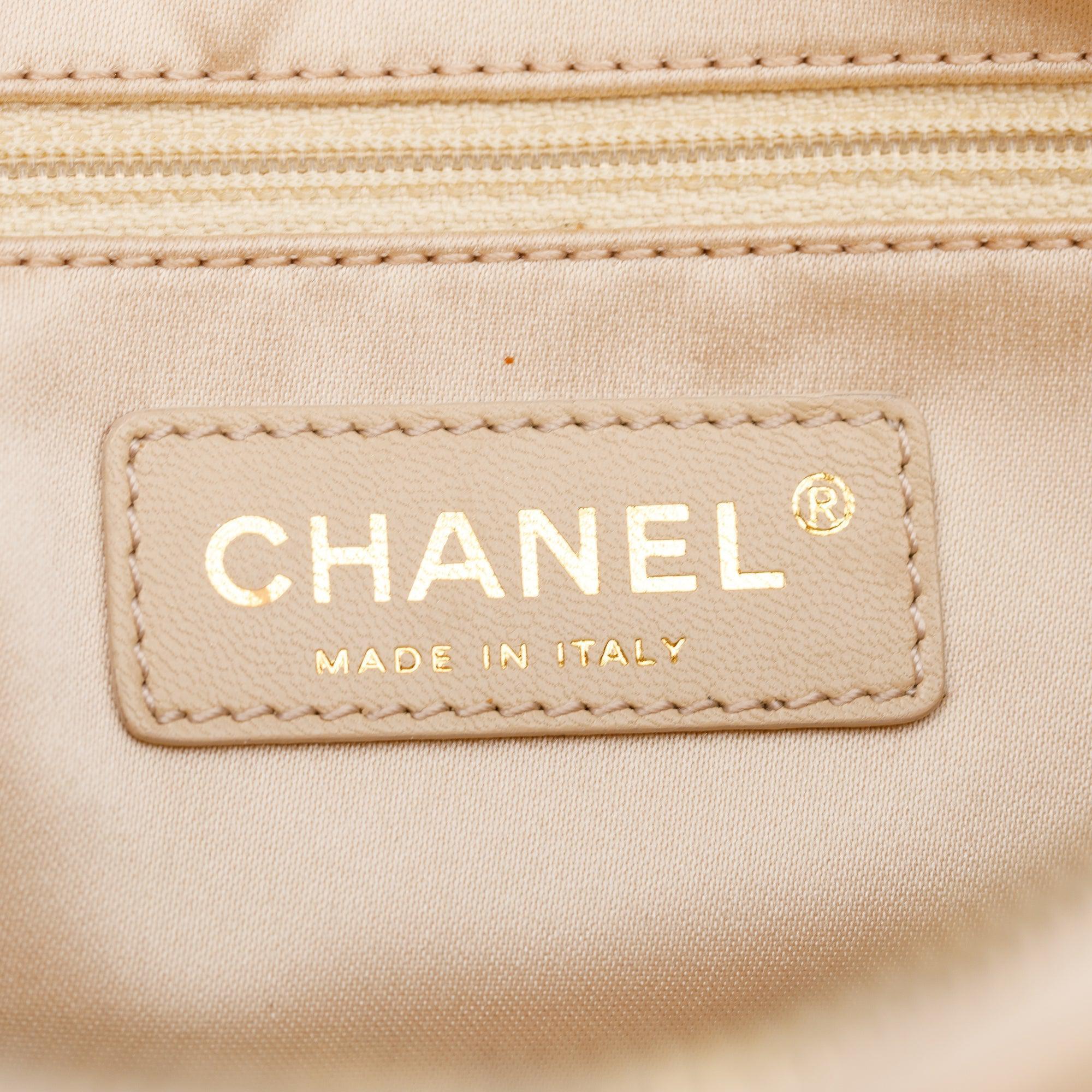 Chanel Beige Quilted Caviar Leather Petit Timeless Tote w/ Box & Authenticity Card