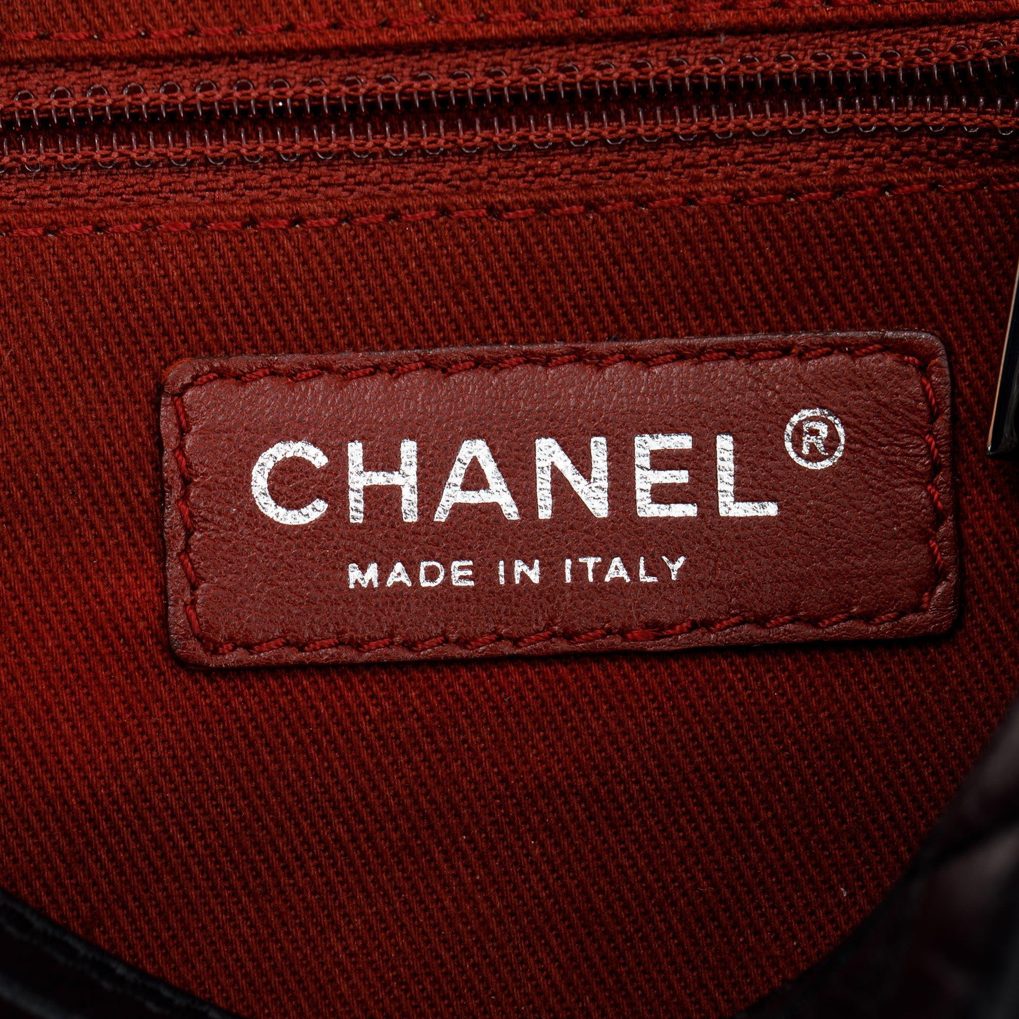 Chanel Black Aged Calfskin Leather Cotton Club Pochette w/ Authenticity Card