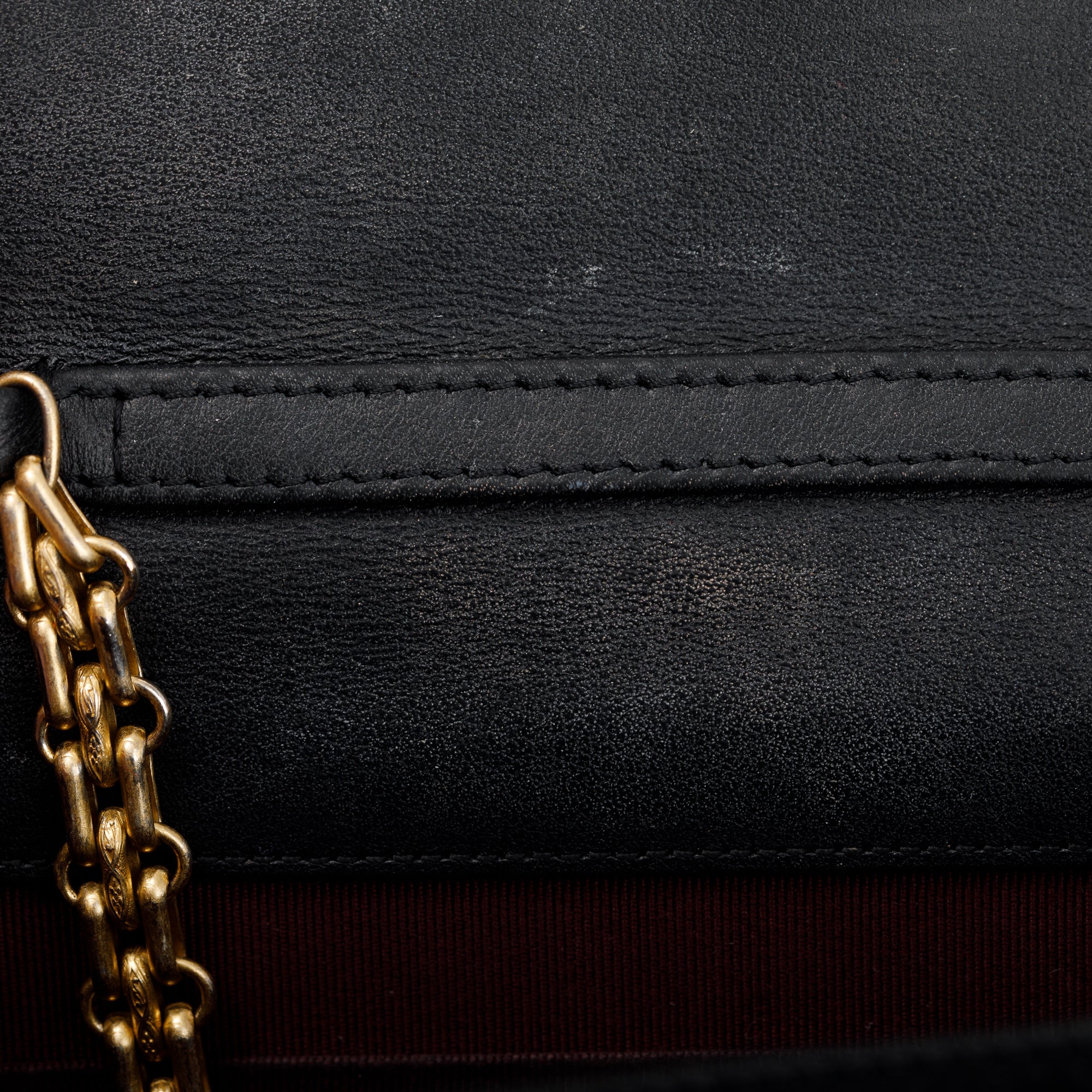 Chanel Black Aged Calfskin Leather Reissue Wallet on Chain w/ Box, Receipt & Authenticity Card