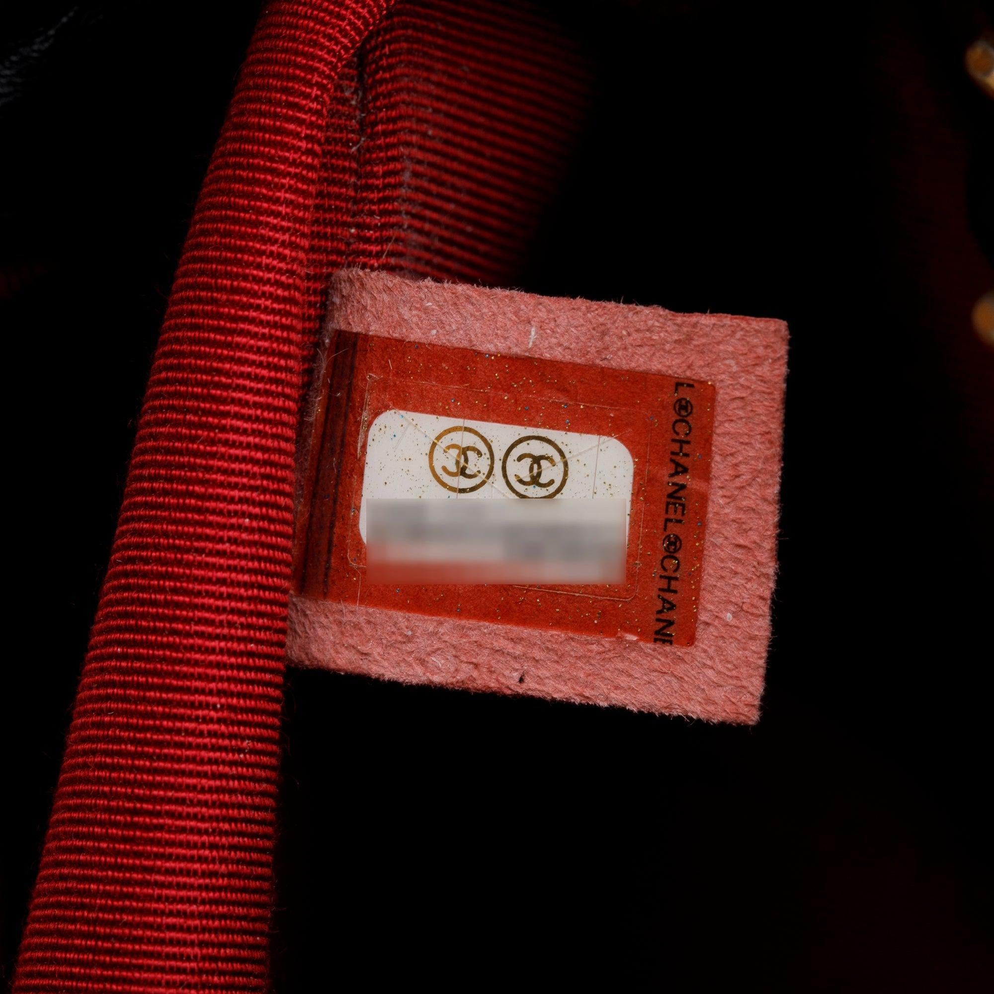 Chanel Black Aged Calfskin Leather Small Gabrielle Backpack w/ Authenticity Card