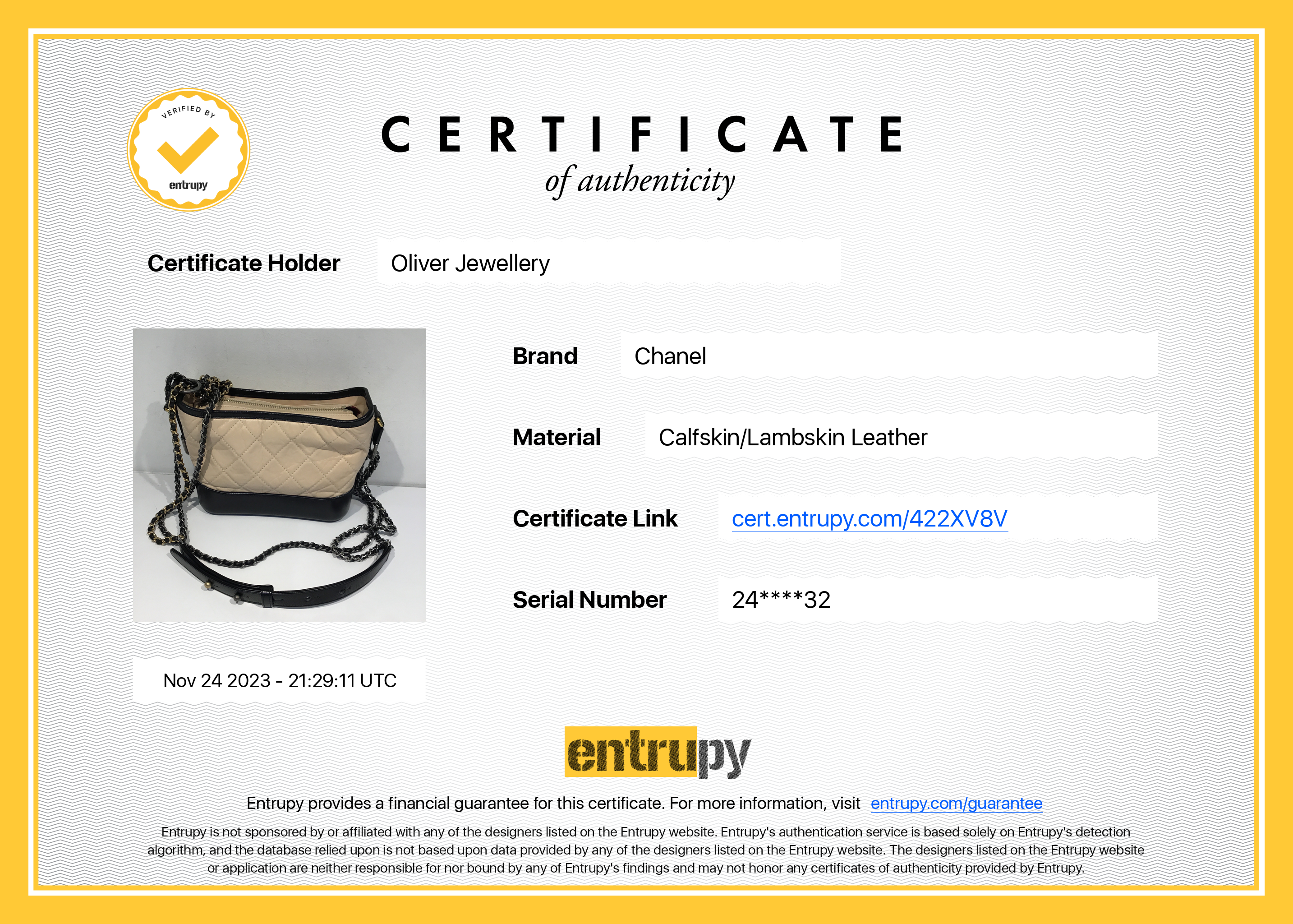 Chanel Black & Beige Aged Calfskin Leather Small Gabrielle Hobo