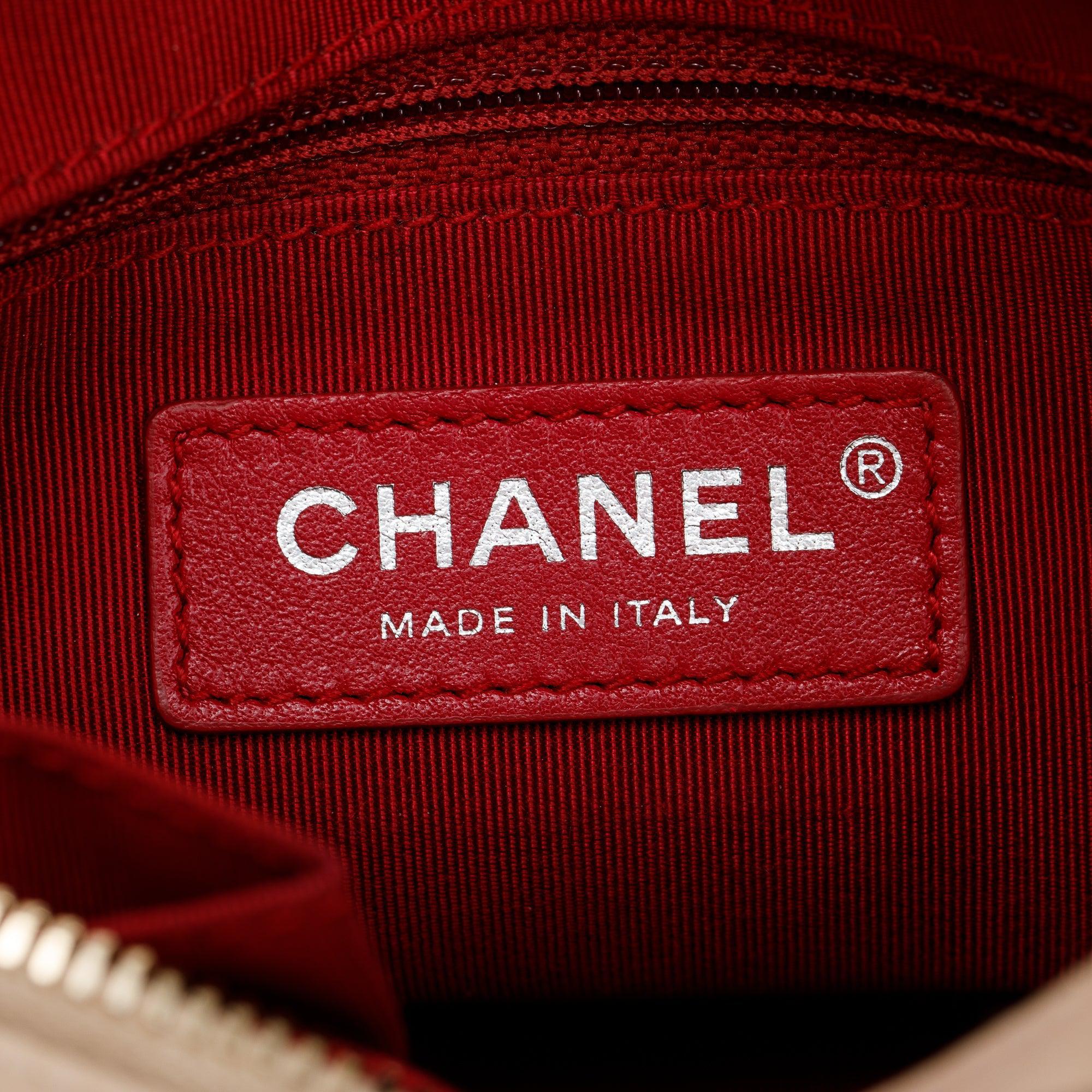 Chanel Black & Beige Aged Calfskin Leather Small Gabrielle Hobo