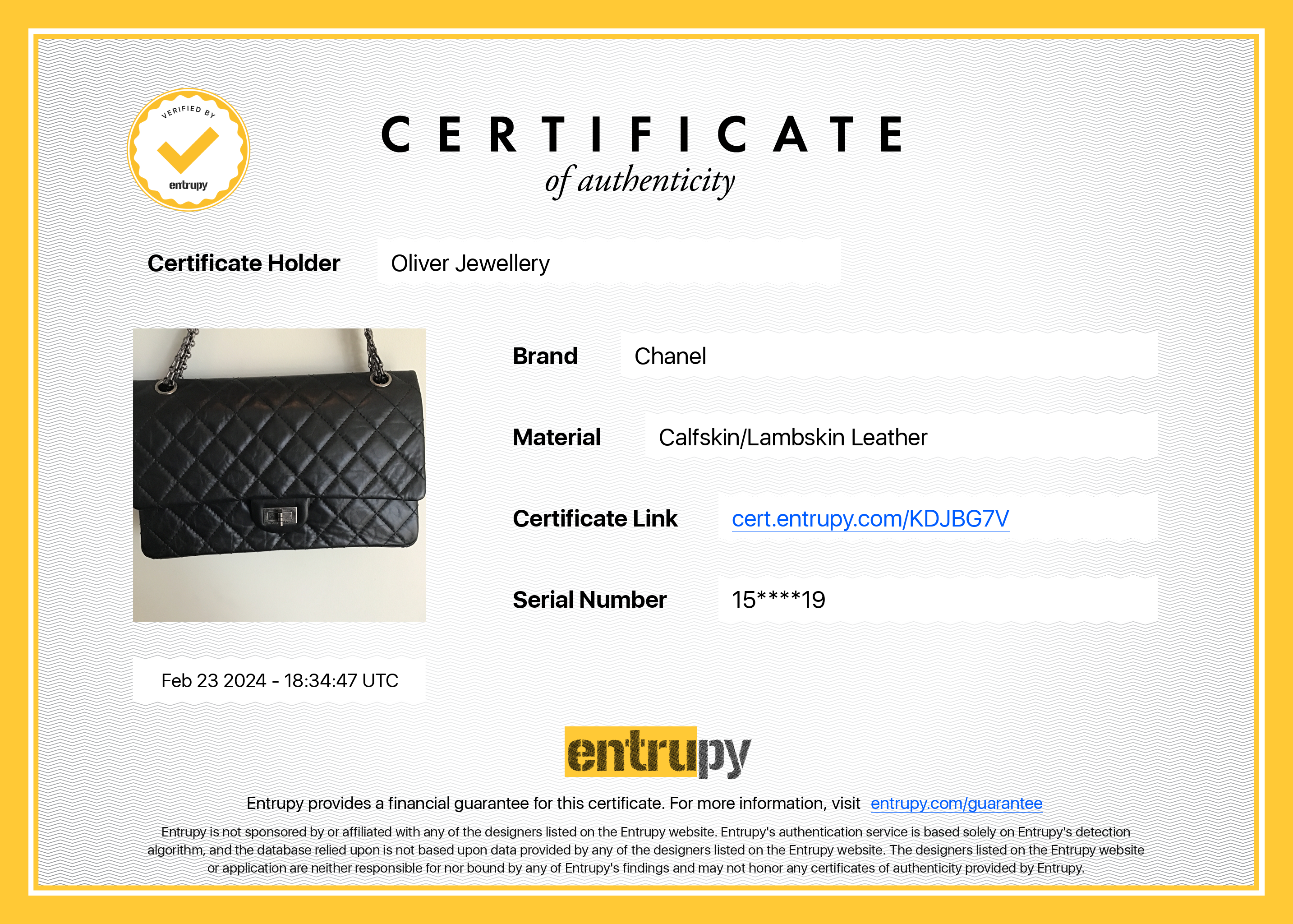 Chanel Black Calfskin Leather 2.55 Reissue 226 Double Flap Bag