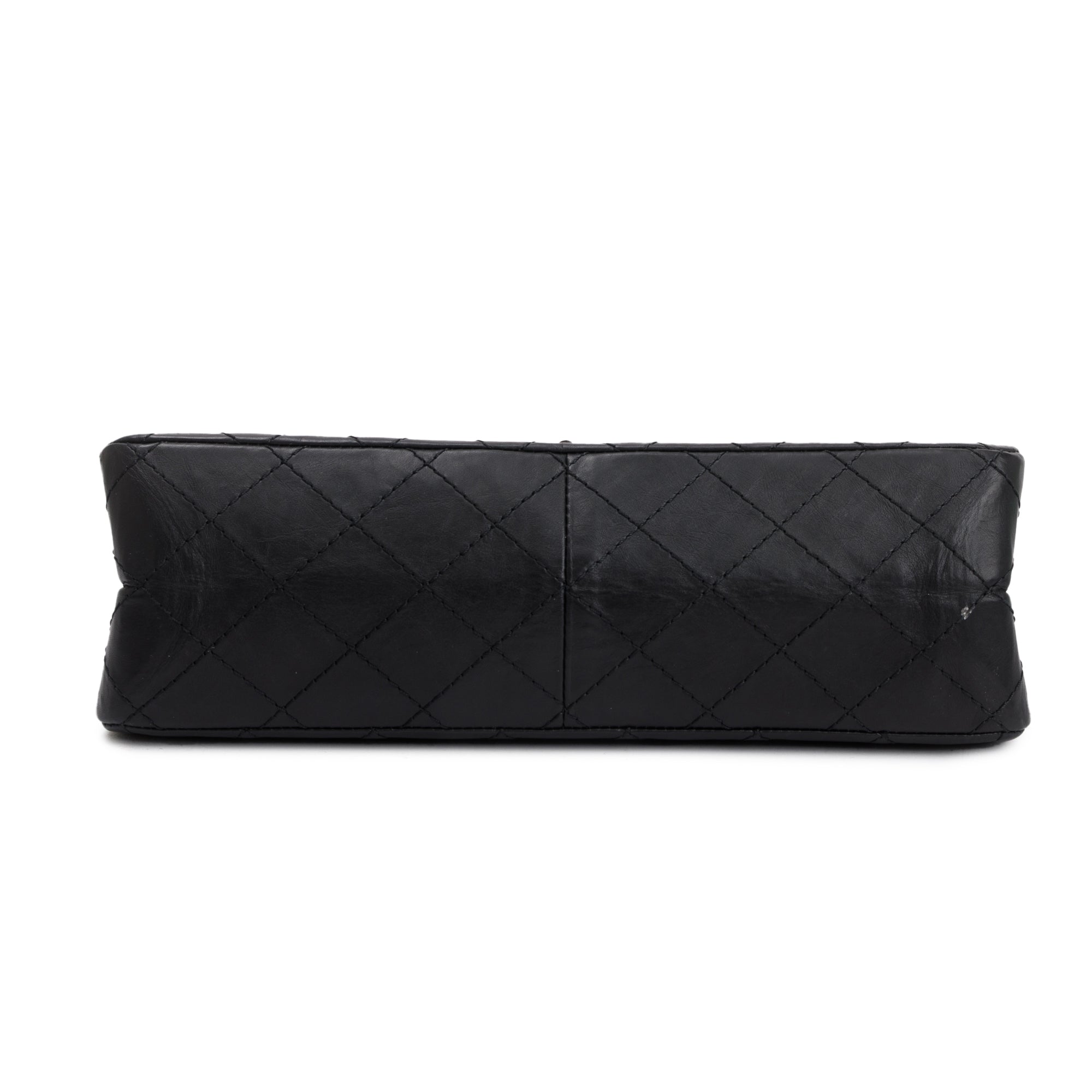Chanel Black Calfskin Leather 2.55 Reissue 226 Double Flap Bag