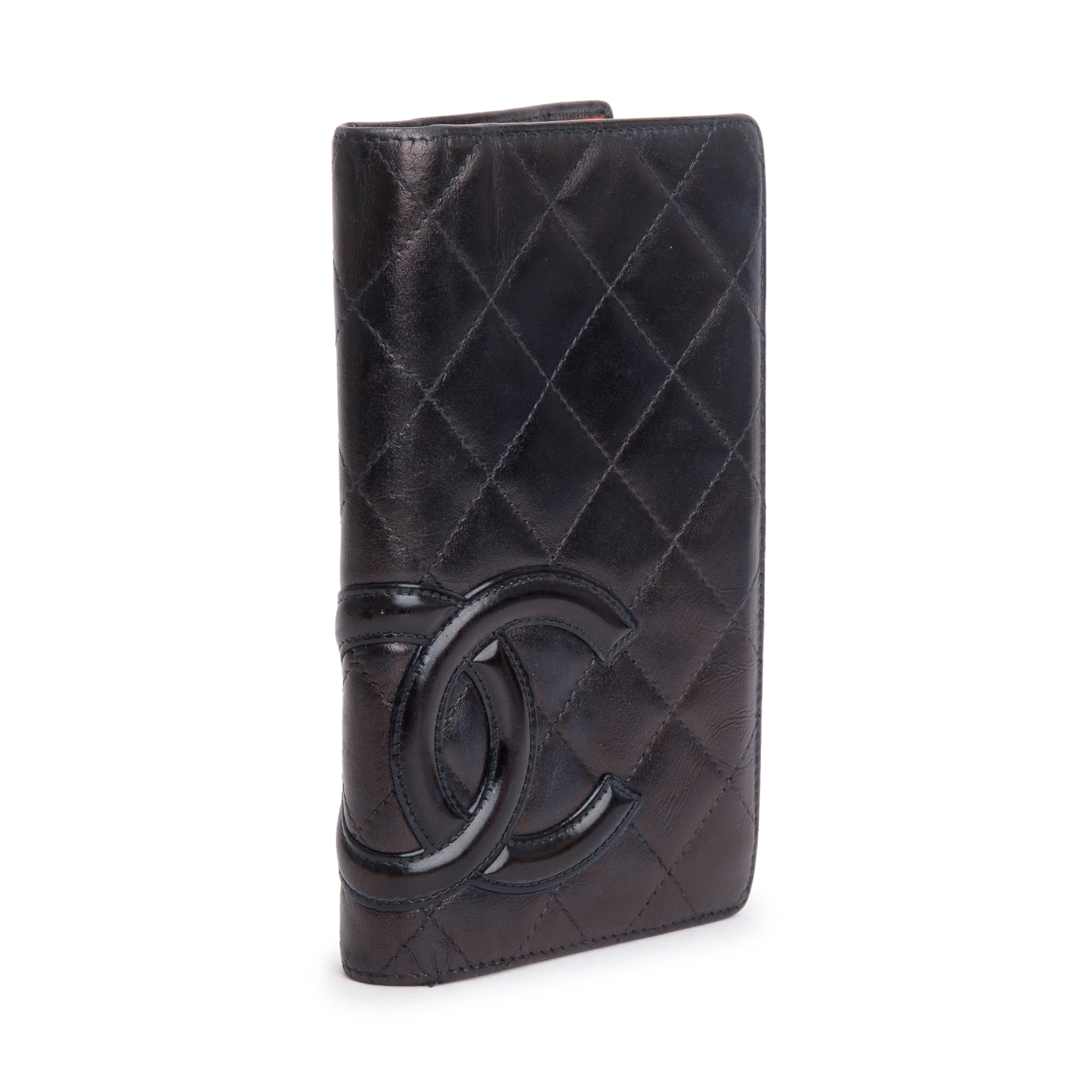 Chanel Black Calfskin Leather Cambon Yen Wallet