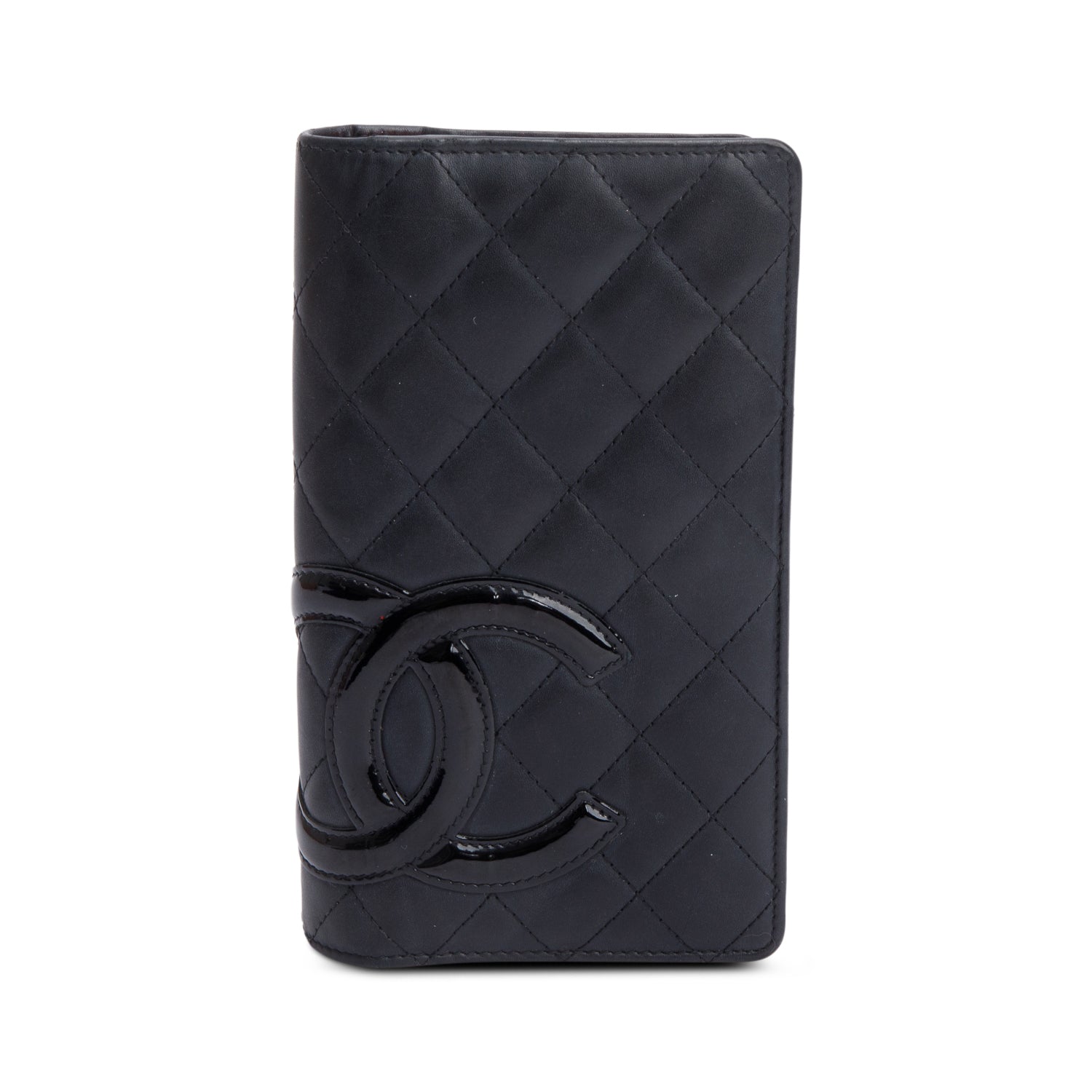 Chanel Black Calfskin Leather Cambon Yen Wallet