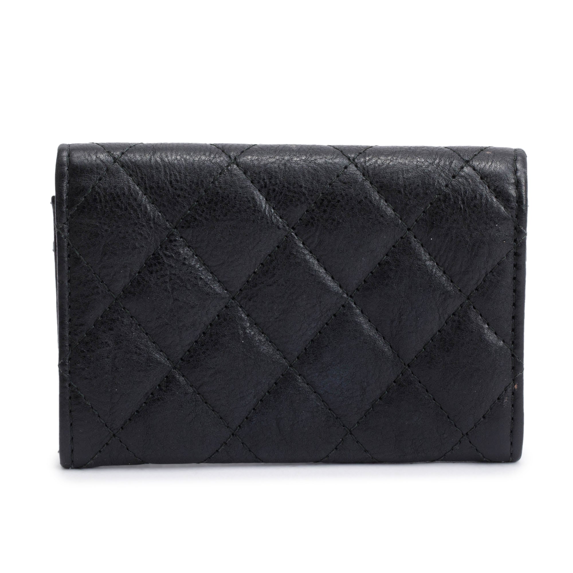 Chanel Black Calfskin Leather Classic Flap Card Holder