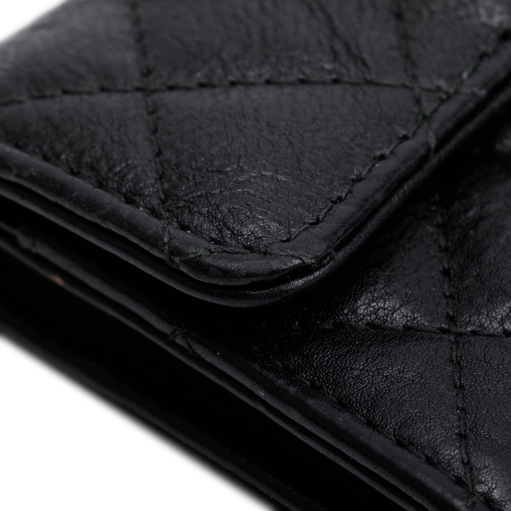 Chanel Black Calfskin Leather Classic Flap Card Holder