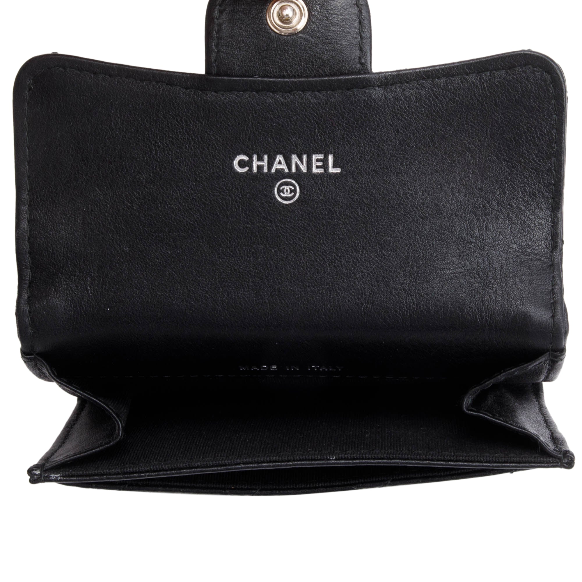 Chanel Black Calfskin Leather Classic Flap Card Holder