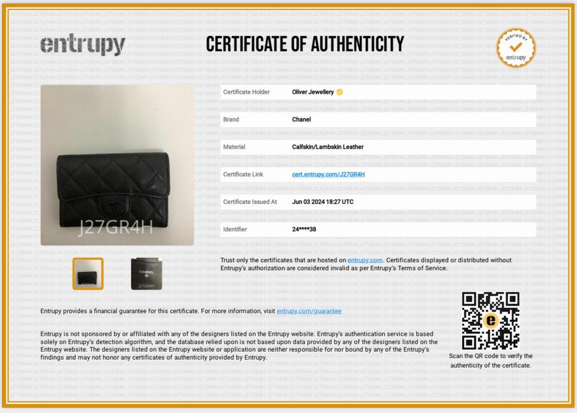 Chanel Black Calfskin Leather Classic Flap Card Holder