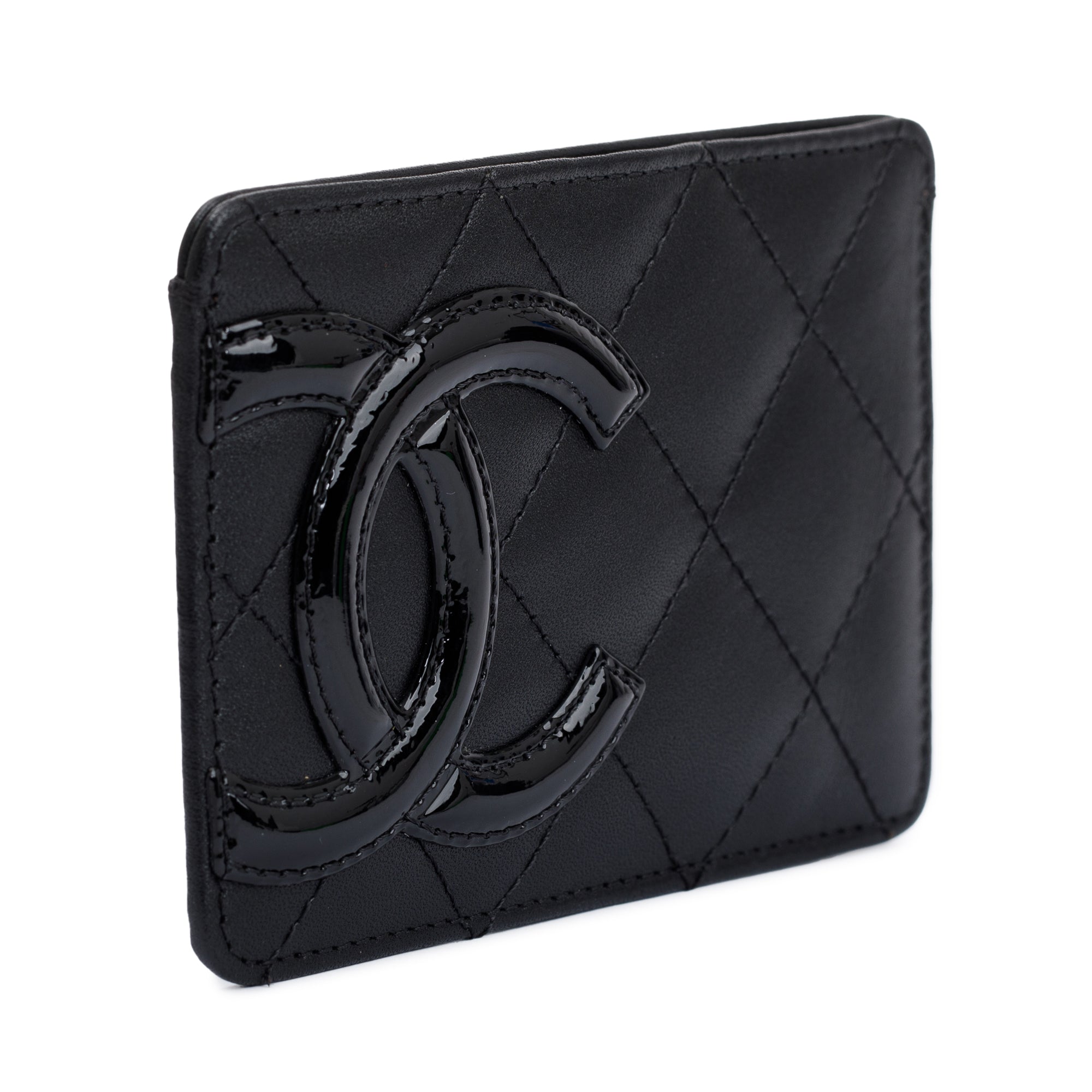 Chanel Black Calfskin Leather Ligne Cambon Card Holder w/ Box & Authenticity Card