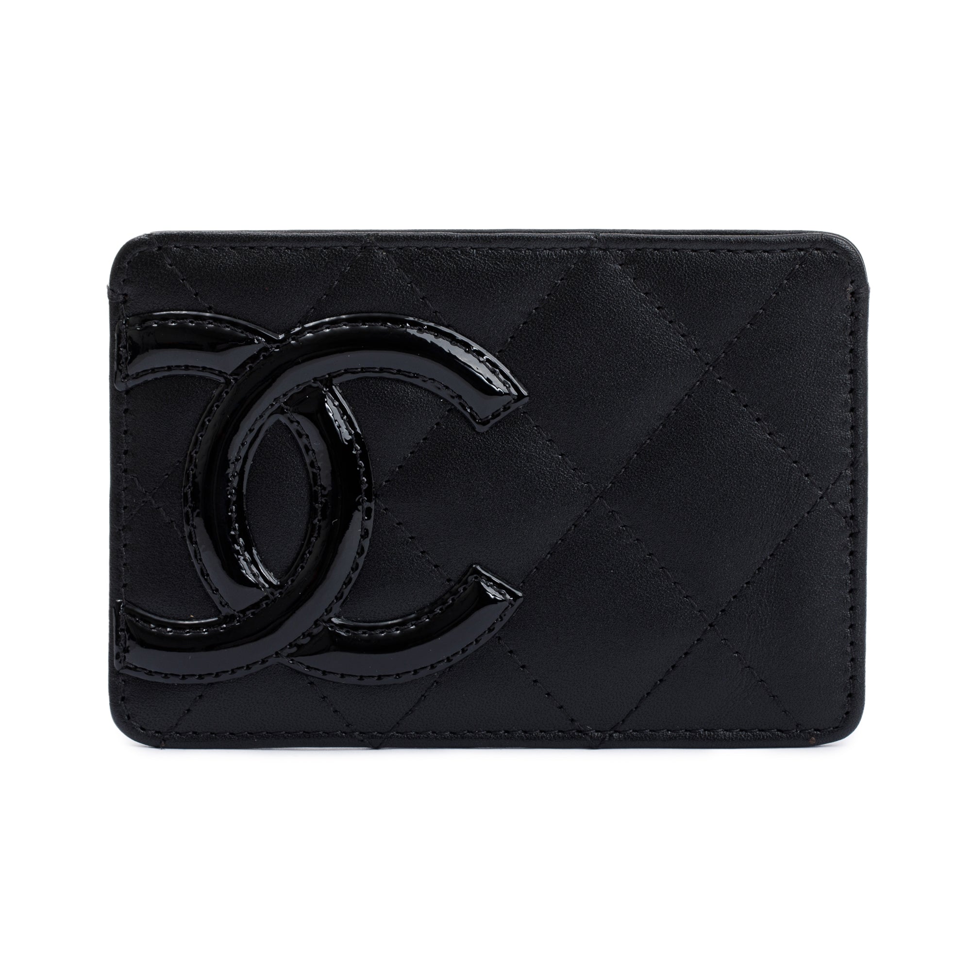 Chanel Black Calfskin Leather Ligne Cambon Card Holder w/ Box & Authenticity Card