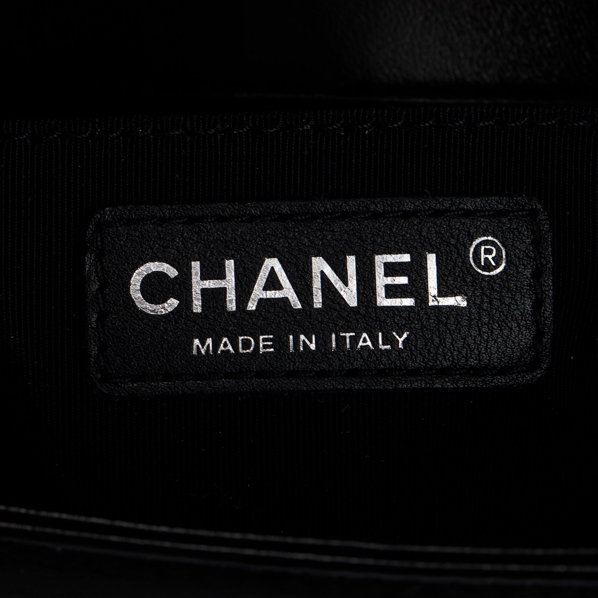 Chanel Black Calfskin Leather Small Boy Bag w/ Box & Authenticity Card