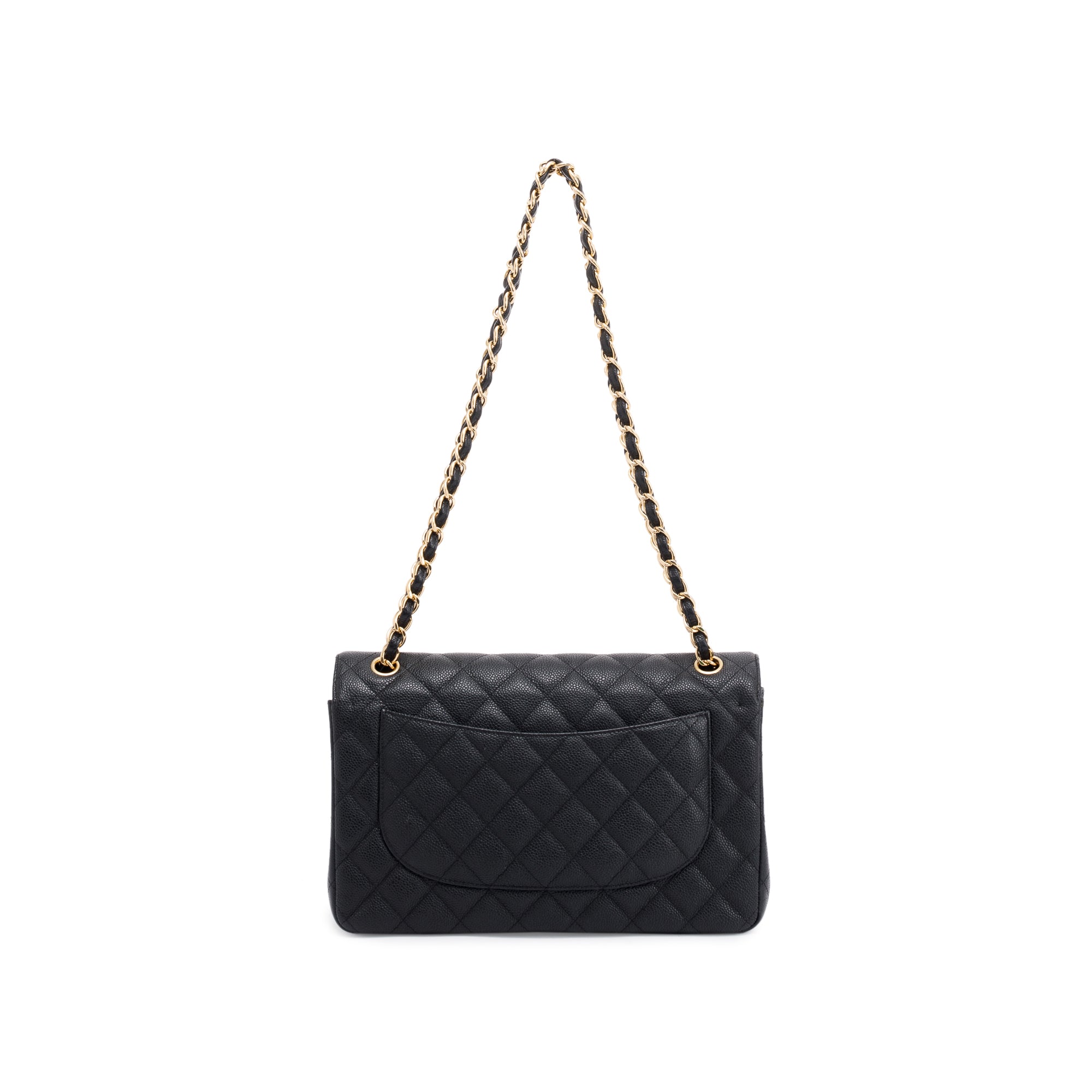 Chanel Black Caviar Classic Jumbo Double Flap Bag