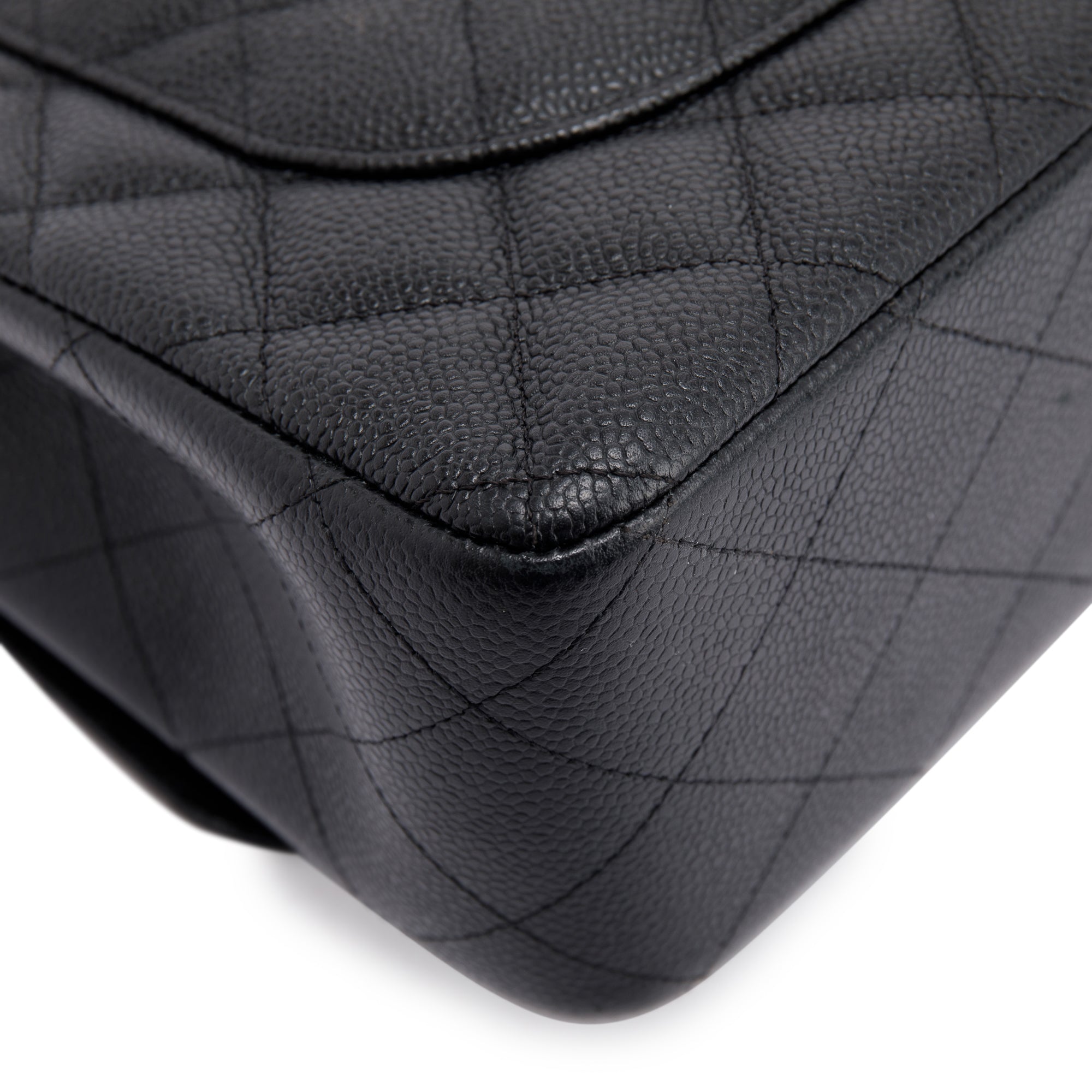 Chanel Black Caviar Classic Jumbo Double Flap Bag