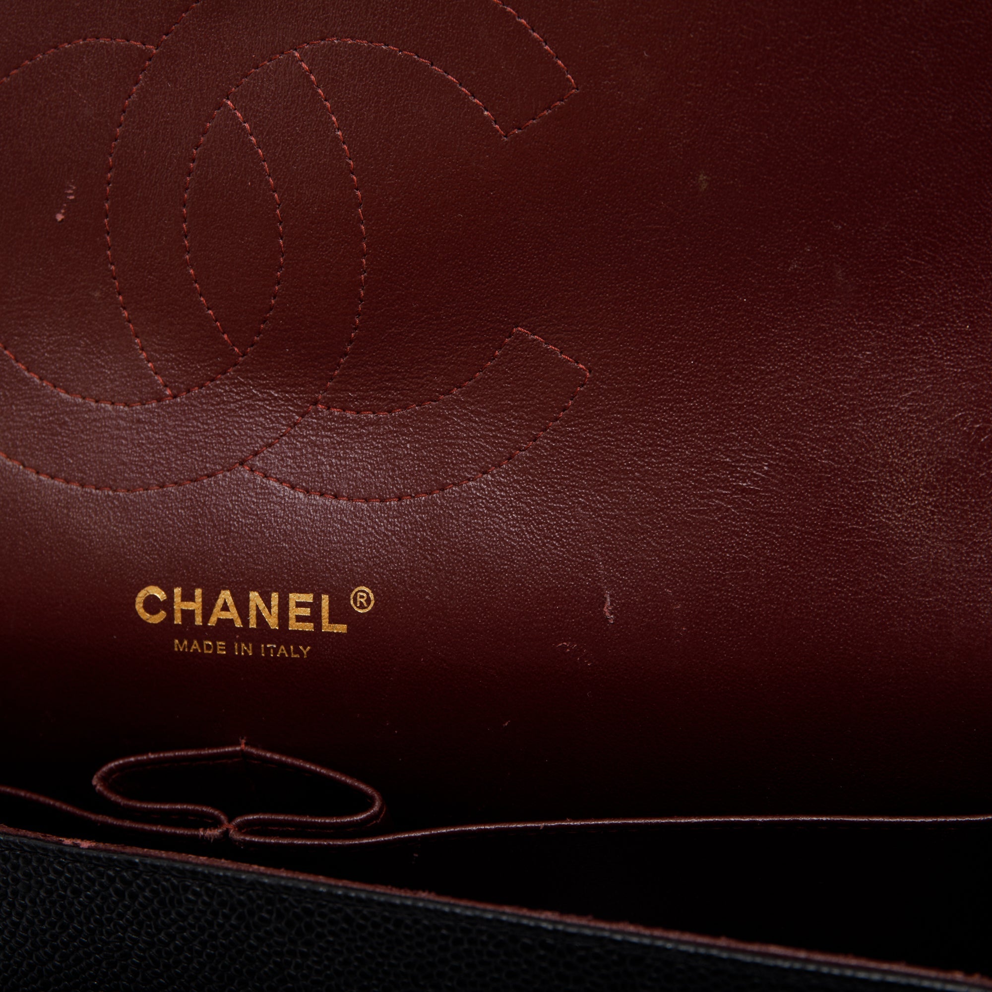 Chanel Black Caviar Classic Jumbo Double Flap Bag
