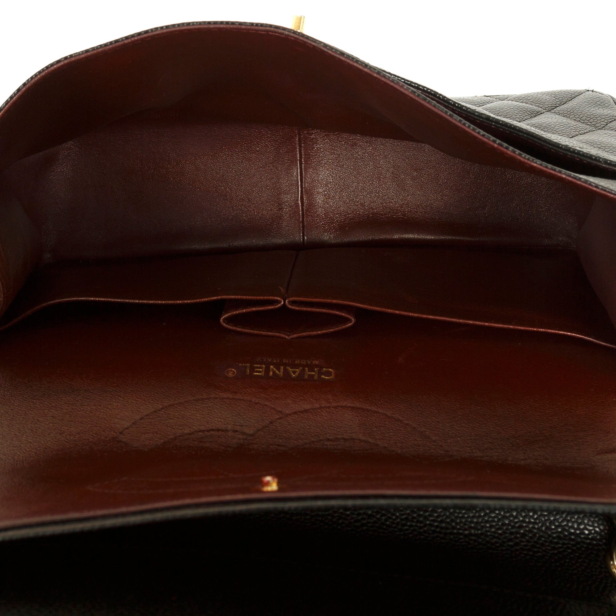 Chanel Black Caviar Classic Jumbo Double Flap Bag w/ Box & Authenticity Card