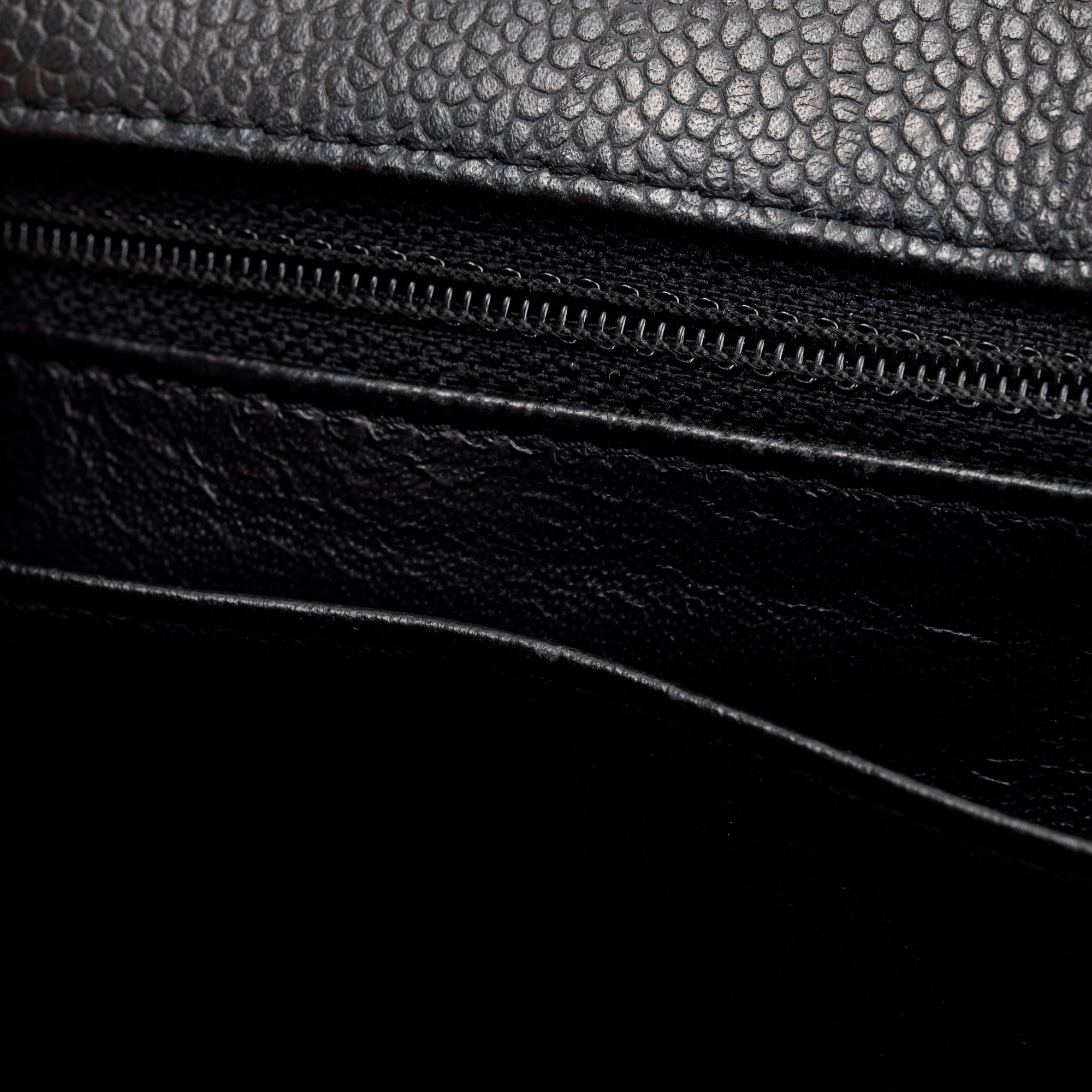 Chanel Black Caviar Classic Jumbo Single Flap Bag w/ Authenticity Card