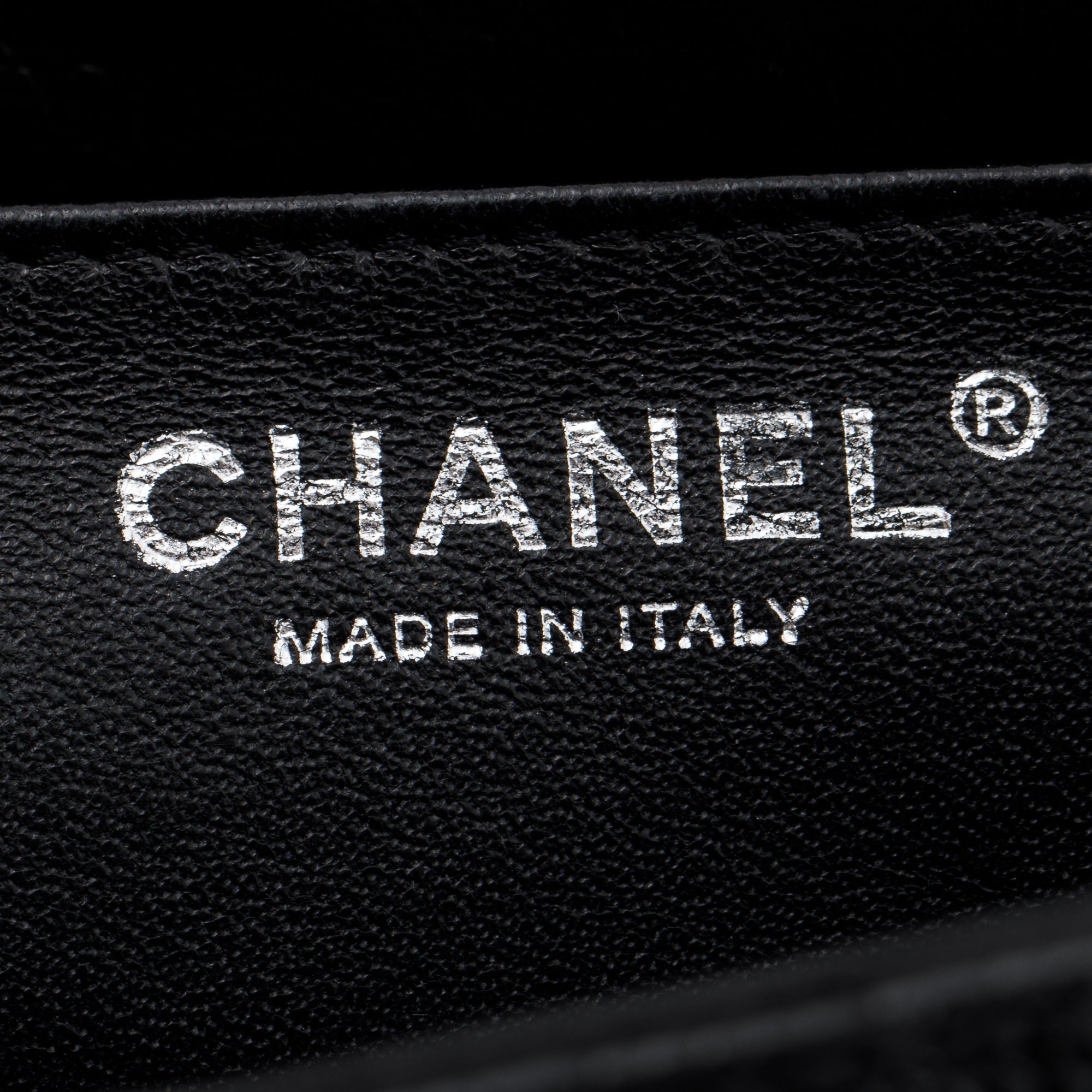 Chanel Black Caviar Classic Jumbo Single Flap Bag w/ Authenticity Card