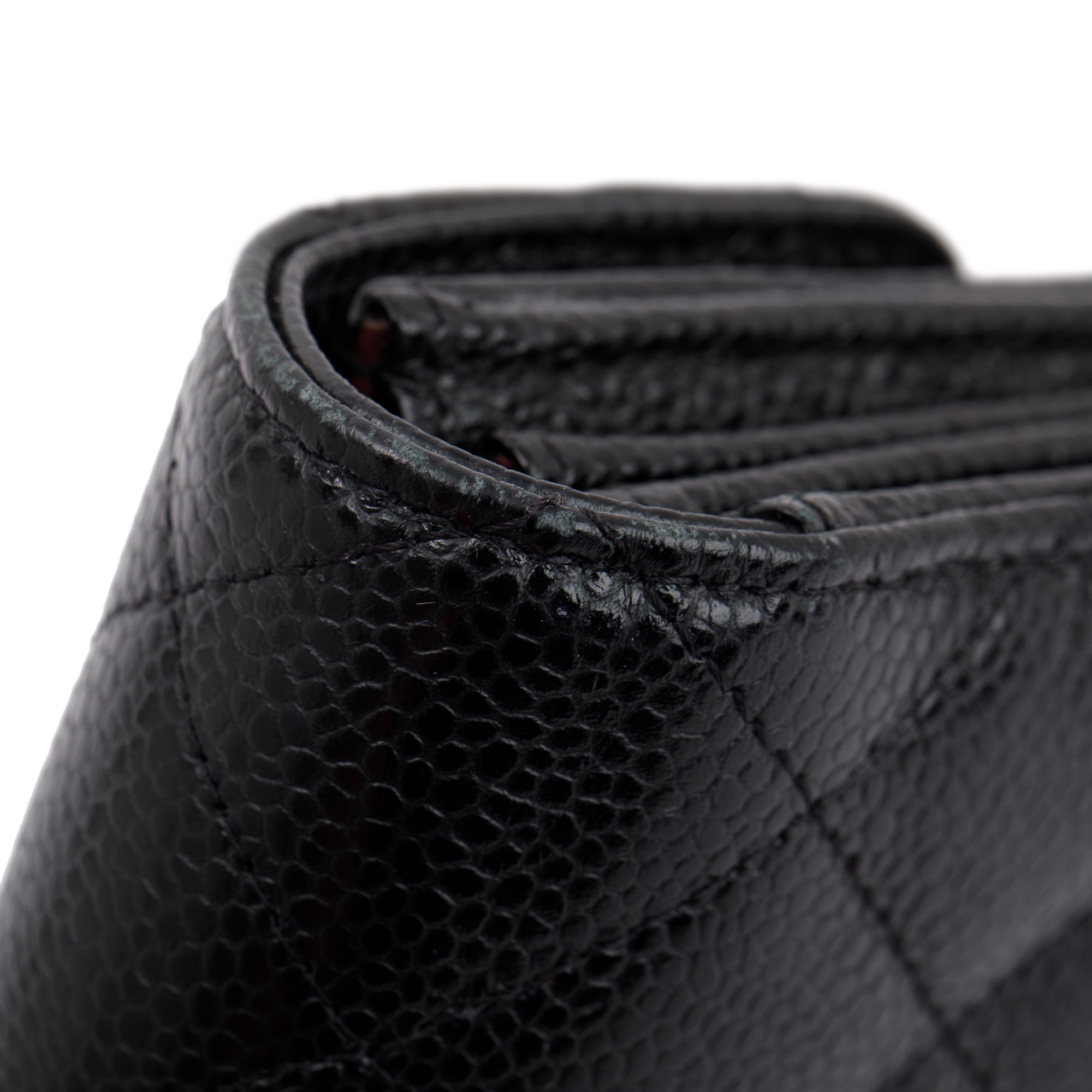 Chanel Black Caviar Classic Long Flap Wallet