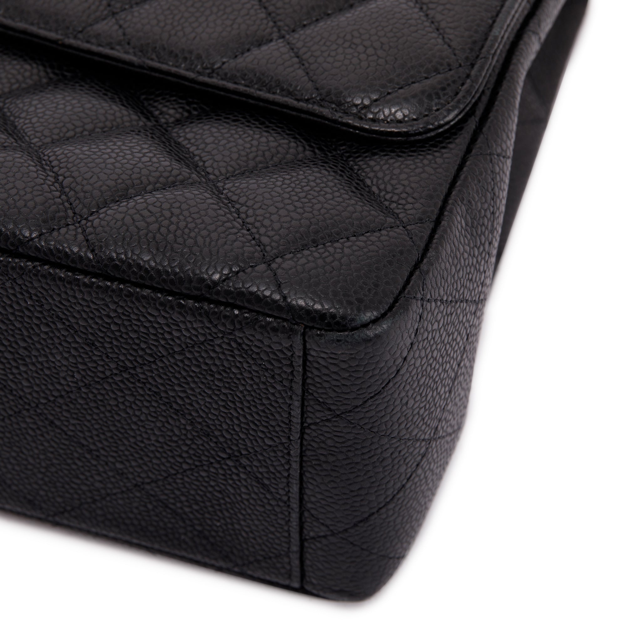 Chanel Black Caviar Classic Maxi Single Flap Bag