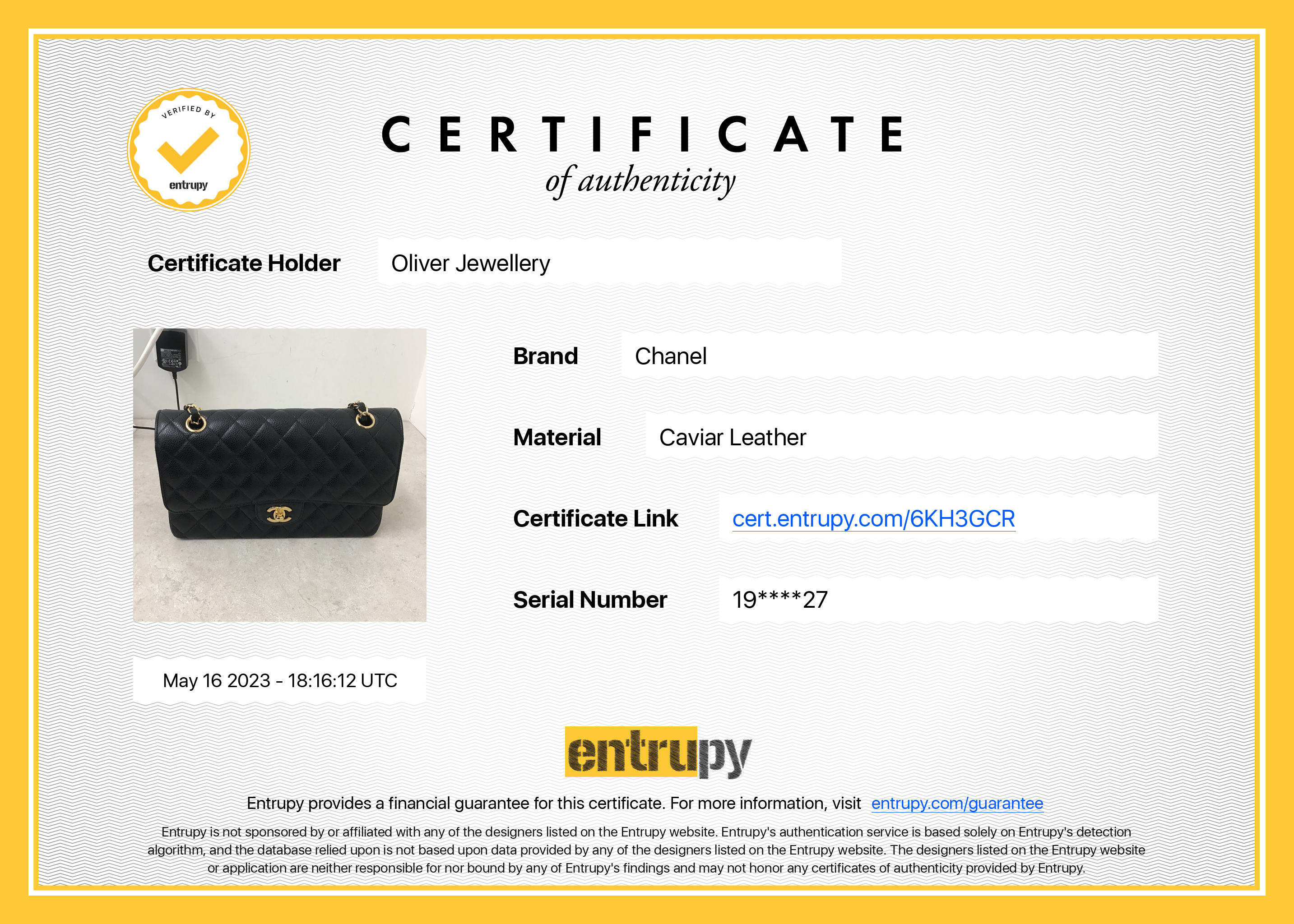 Chanel Black Caviar Classic Medium Double Flap Bag w/ Box