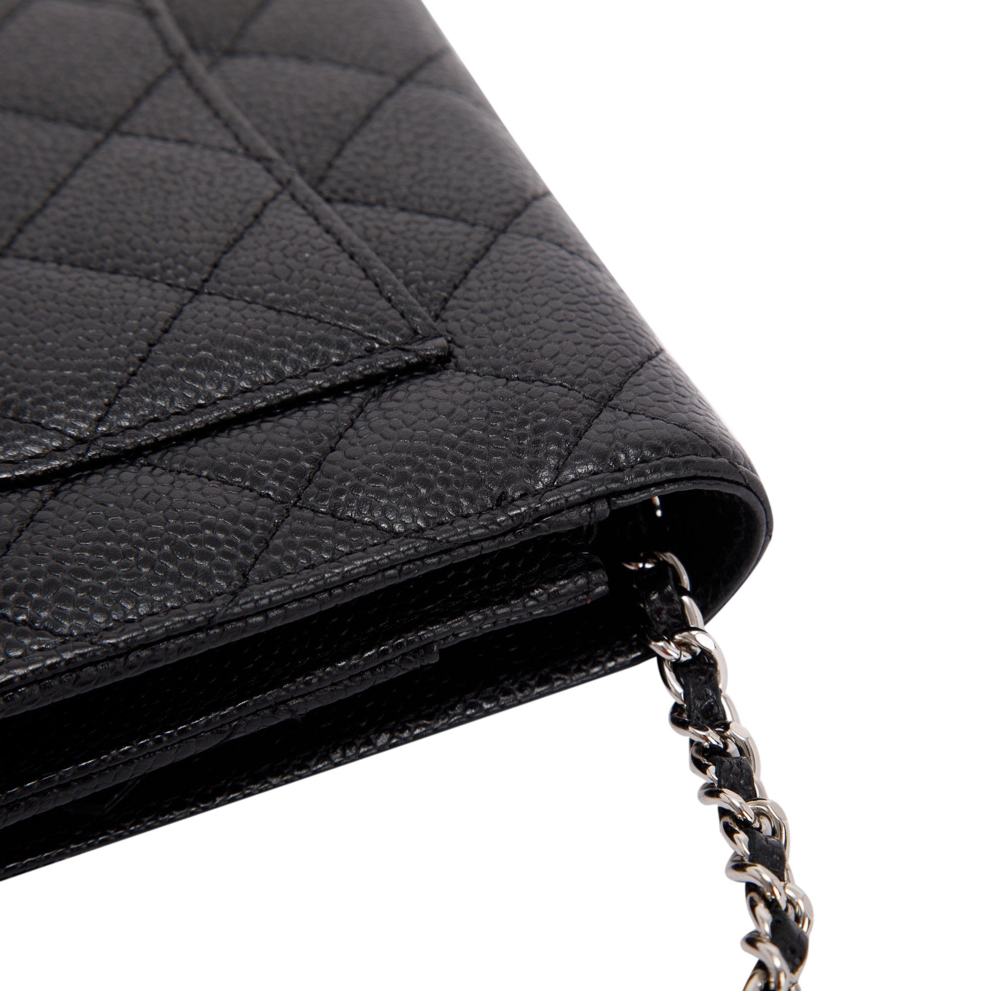 Chanel Black Caviar Classic Wallet on Chain