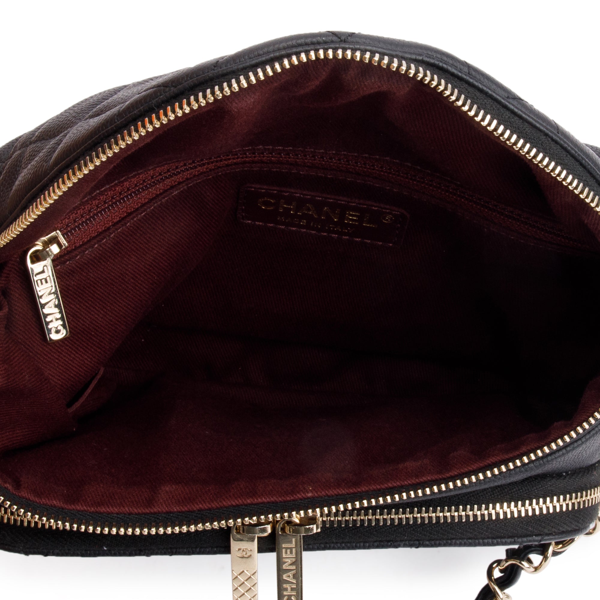 Chanel Black Caviar Leather Affinity Waist Bag w/ Authenticity Card