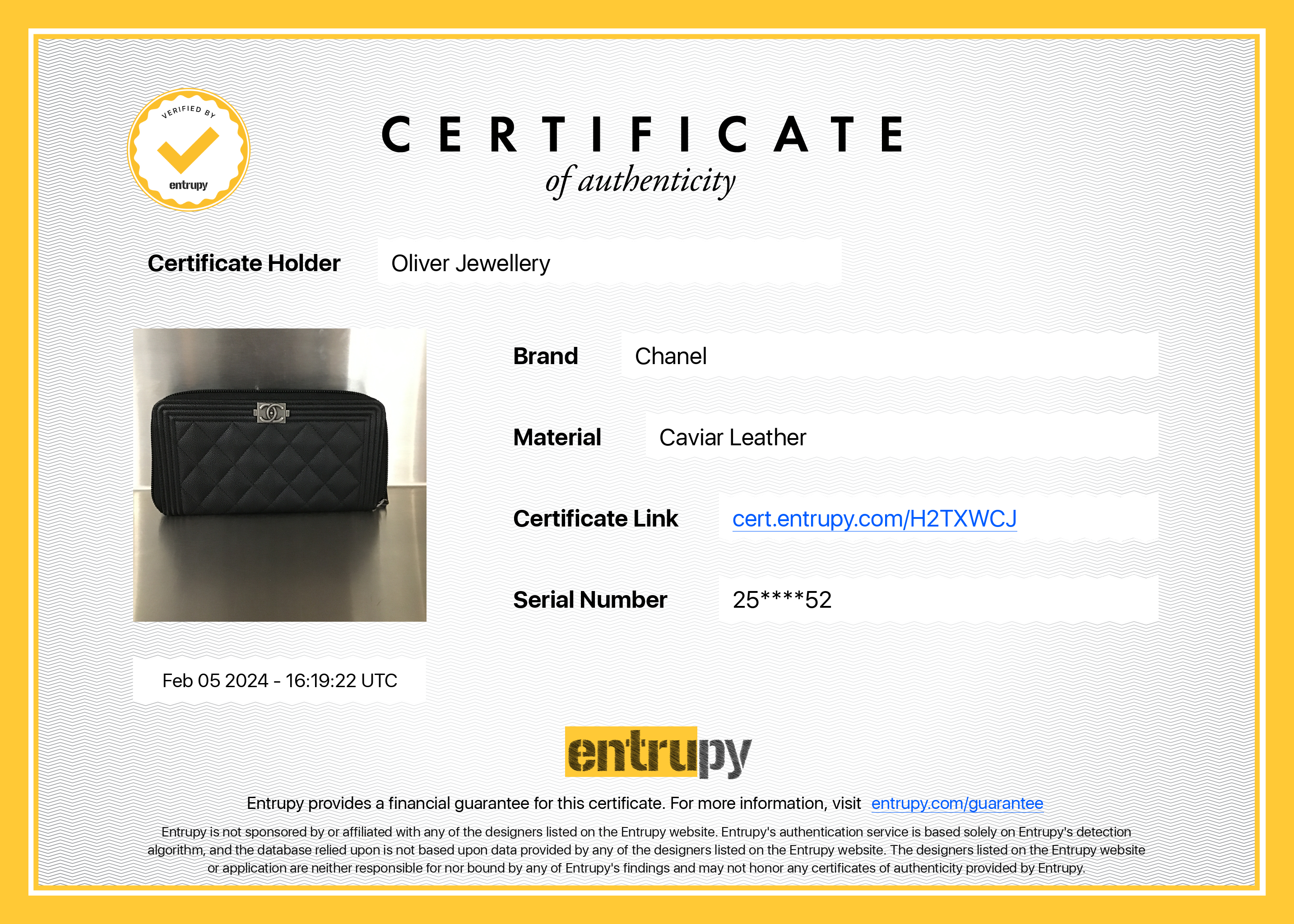 Chanel Black Caviar Leather Boy Long Zip Around Wallet w/ Box & Authenticity Card