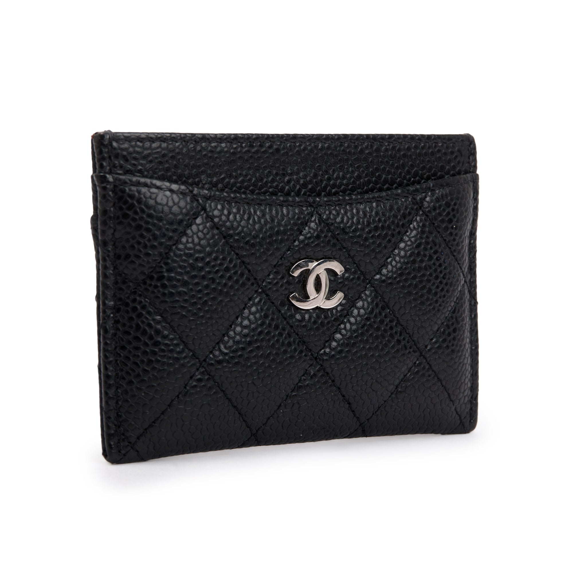 Chanel Black Caviar Leather Classic Card Holder