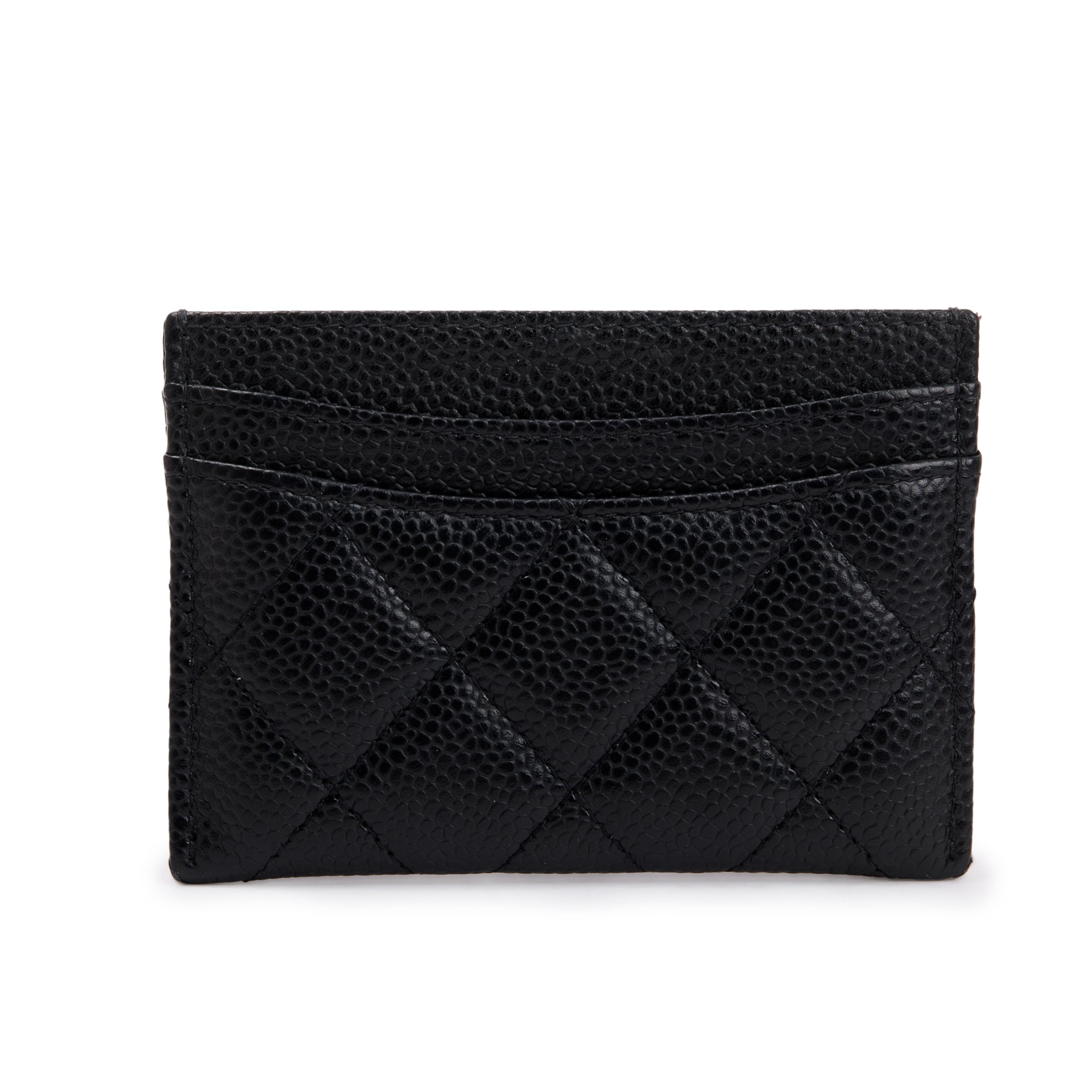 Chanel Black Caviar Leather Classic Card Holder