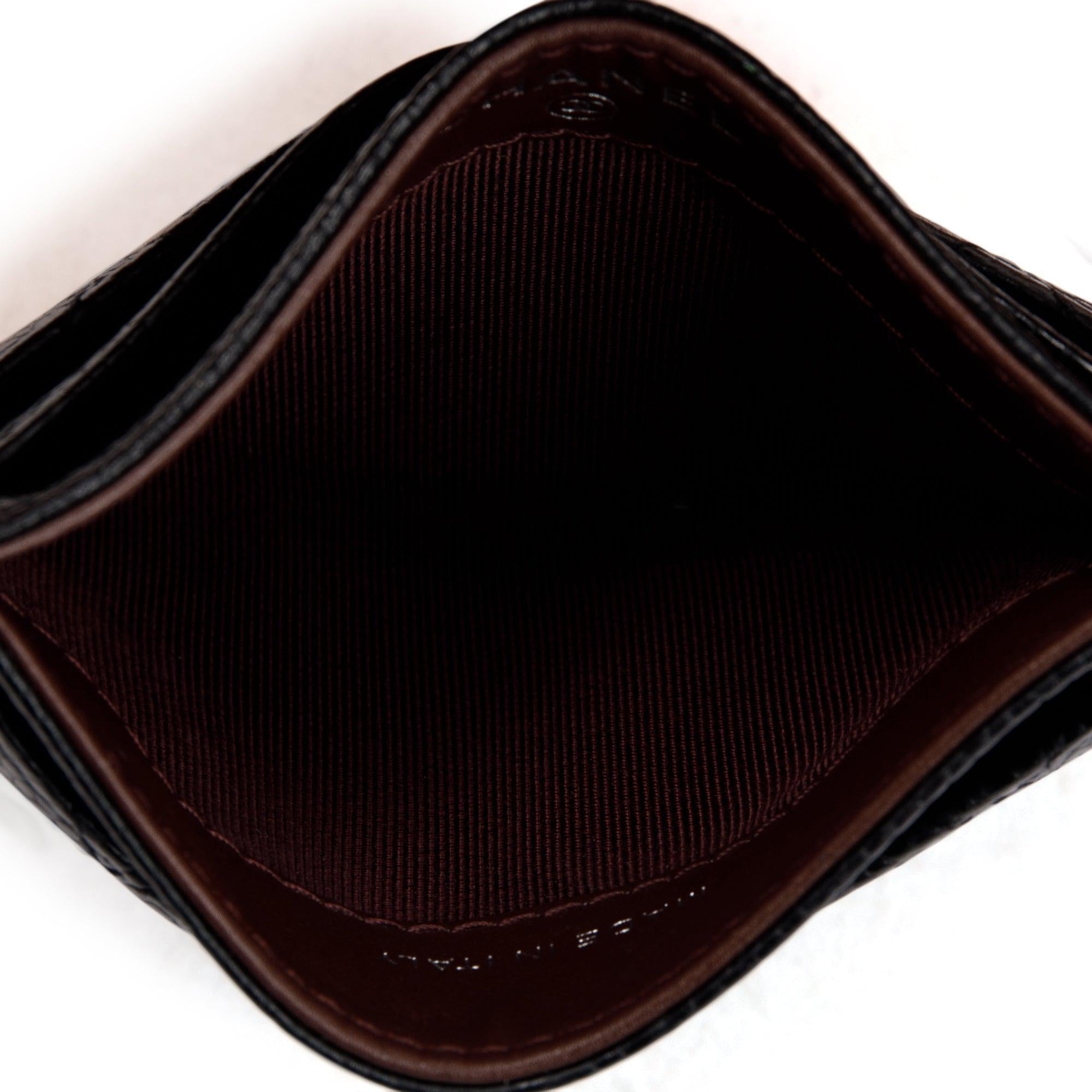 Chanel Black Caviar Leather Classic Card Holder