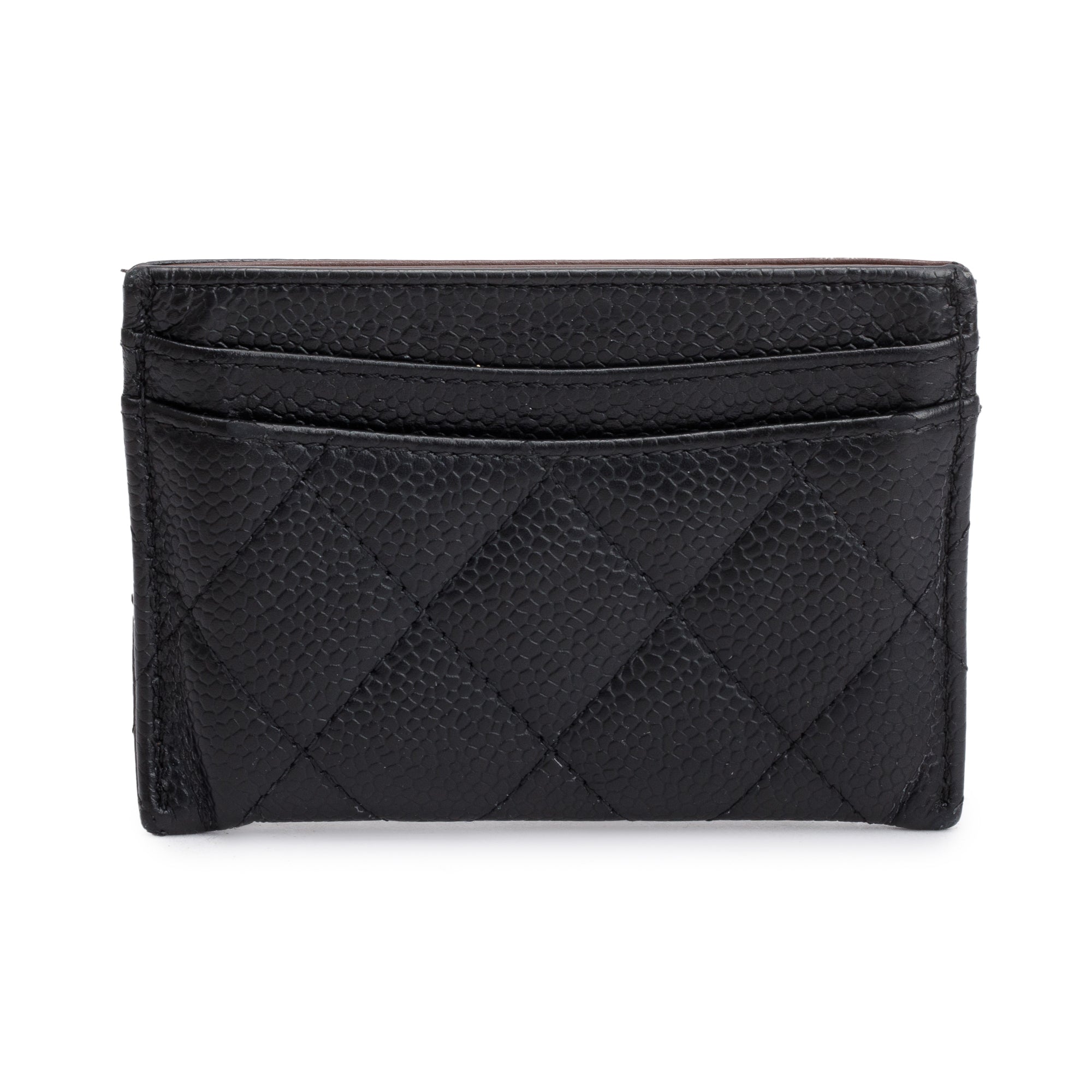 Chanel Black Caviar Leather Classic Card Holder w/ Authenticity Card