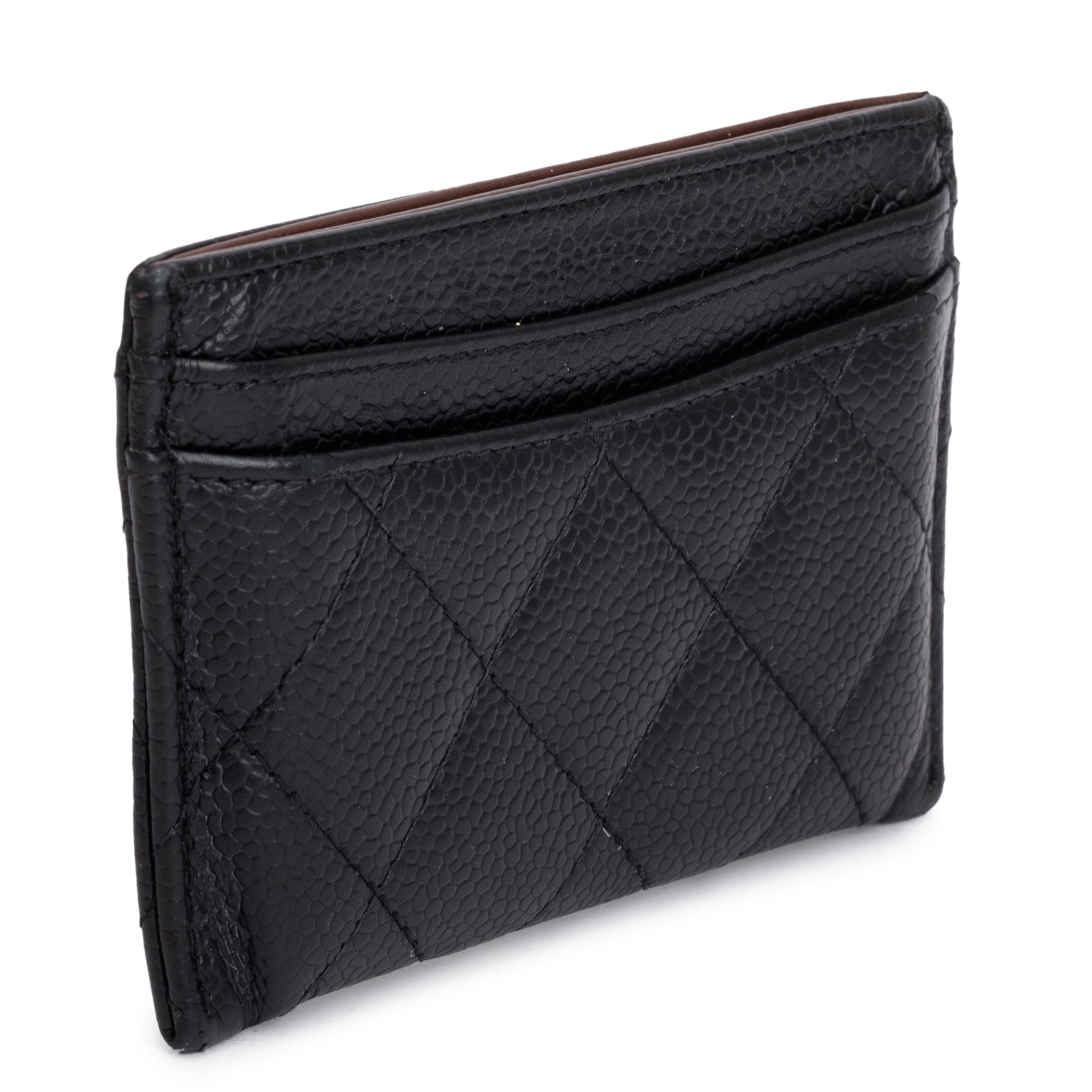 Chanel Black Caviar Leather Classic Card Holder w/ Authenticity Card