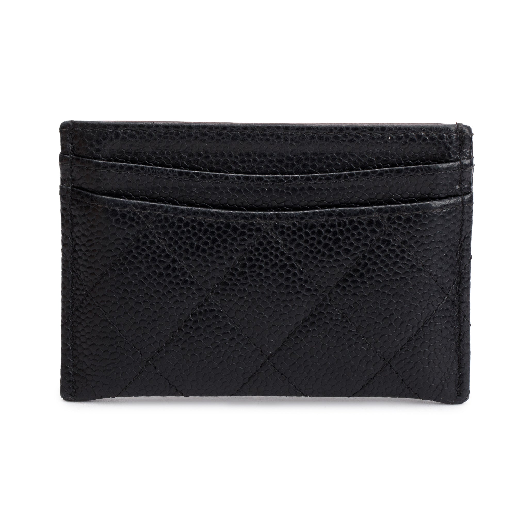 Chanel Black Caviar Leather Classic Card Holder w/ Box