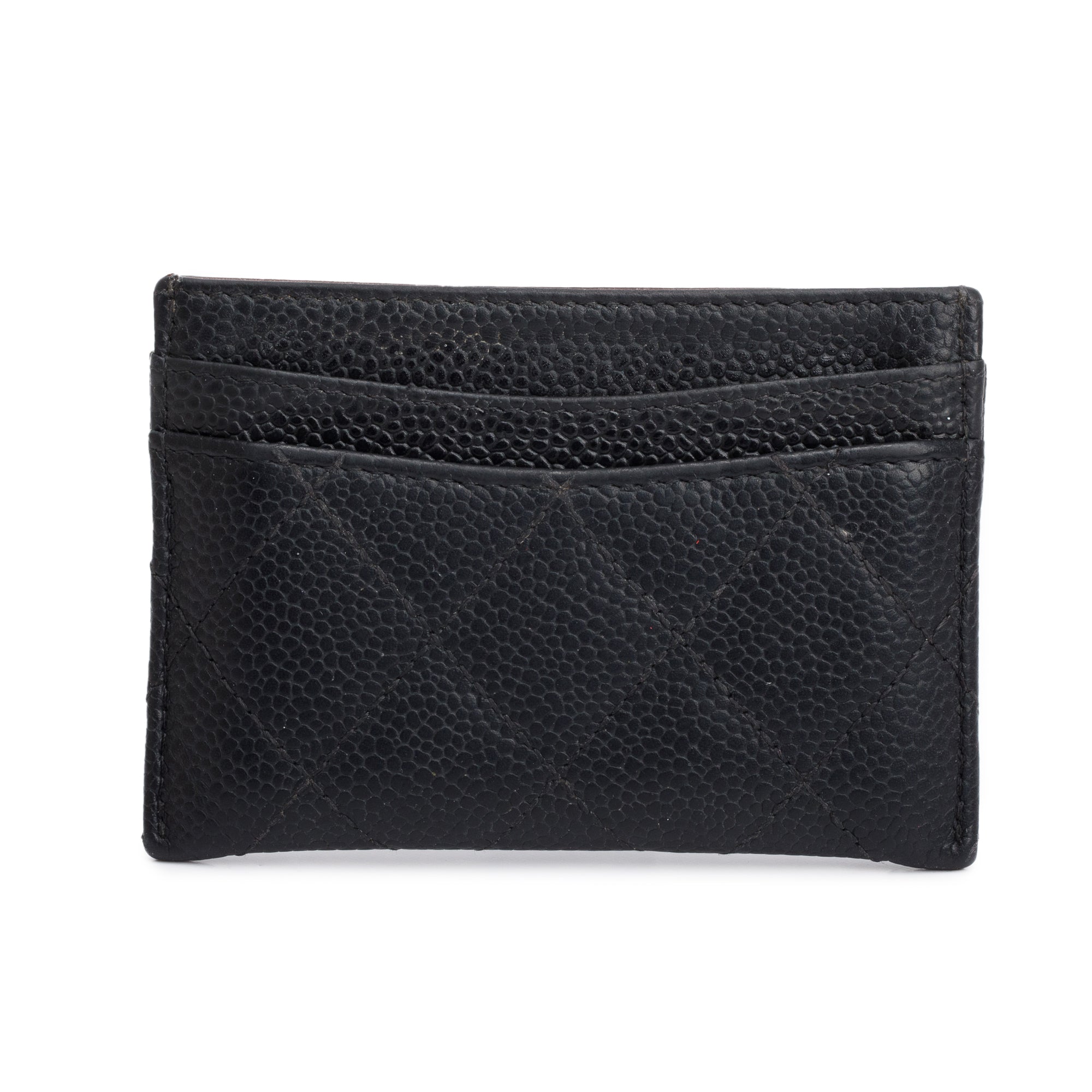 Chanel Black Caviar Leather Classic Card Holder w/ Box, Receipt & Authenticity Card