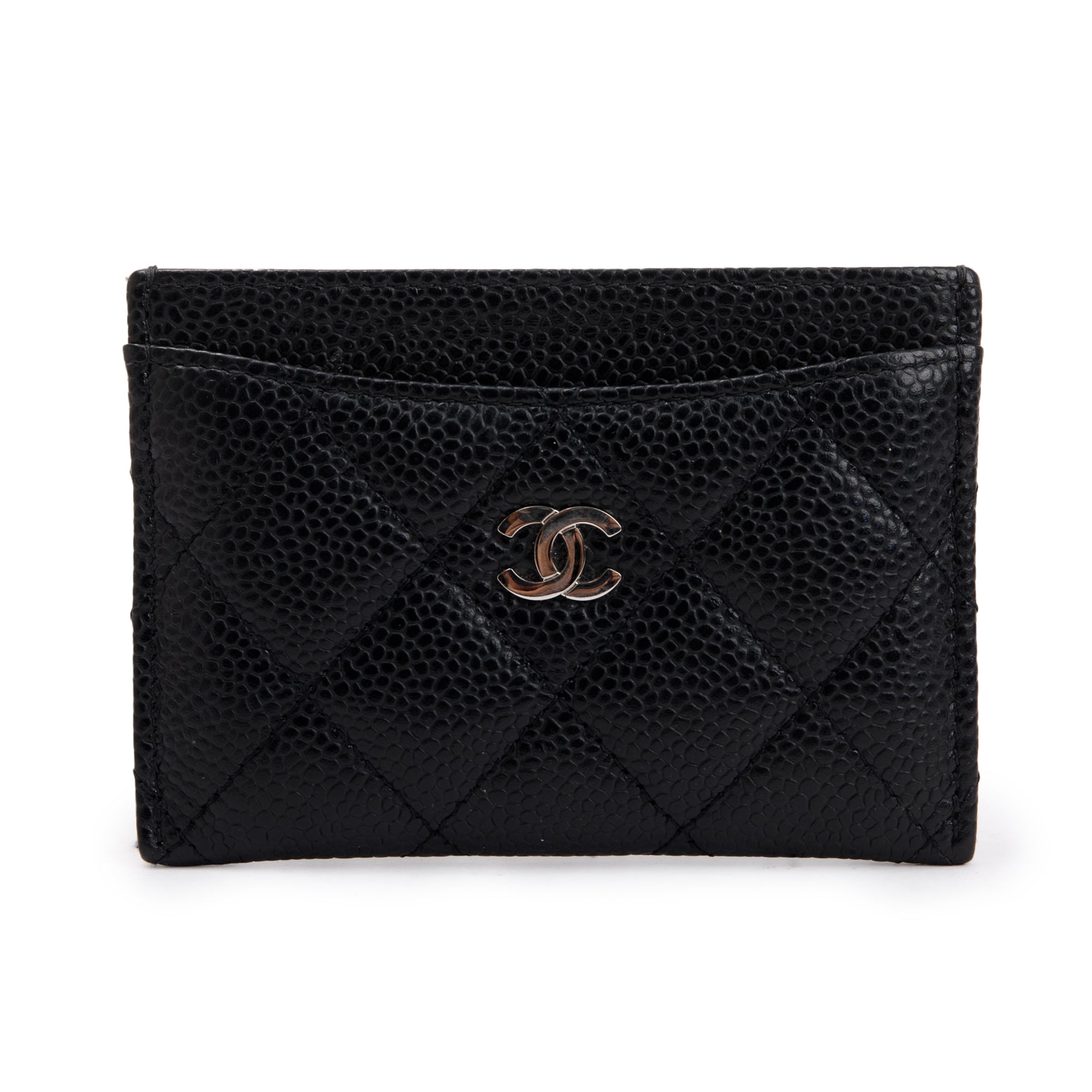 Chanel Black Caviar Leather Classic Card Holder