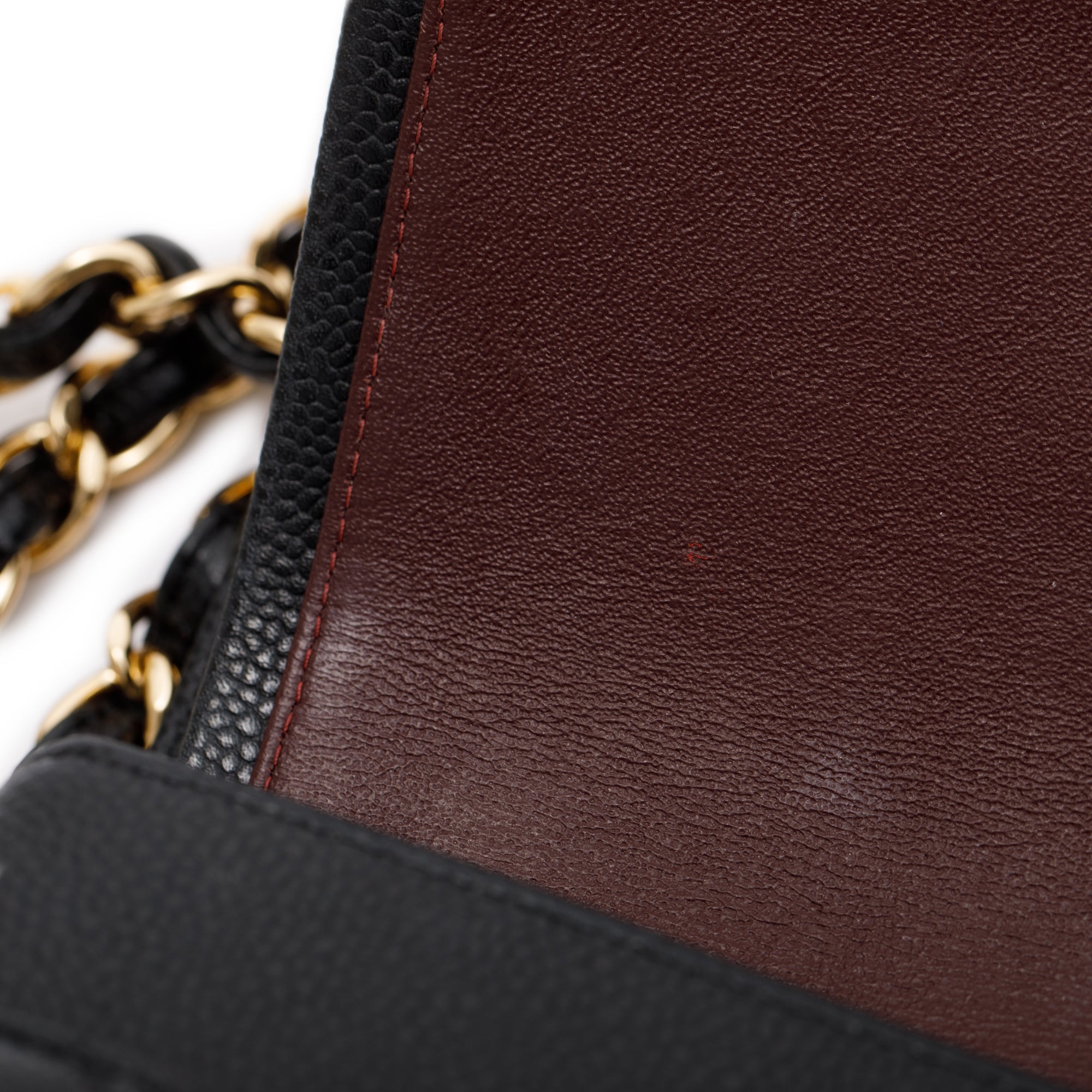 Chanel Black Caviar Leather Classic Jumbo Double Flap Bag w/ Box, Receipt & Authenticity Card