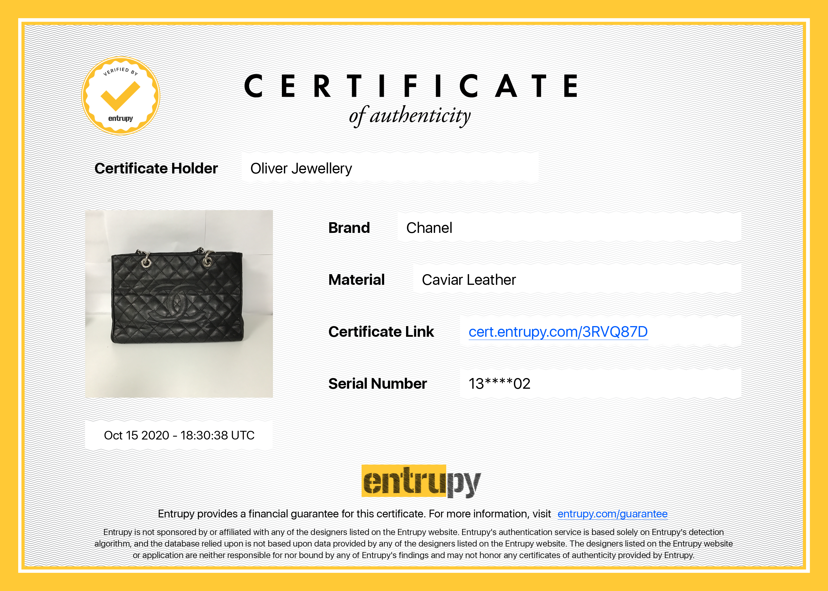 Chanel Black Caviar Leather Grand Shopping Tote (GST)