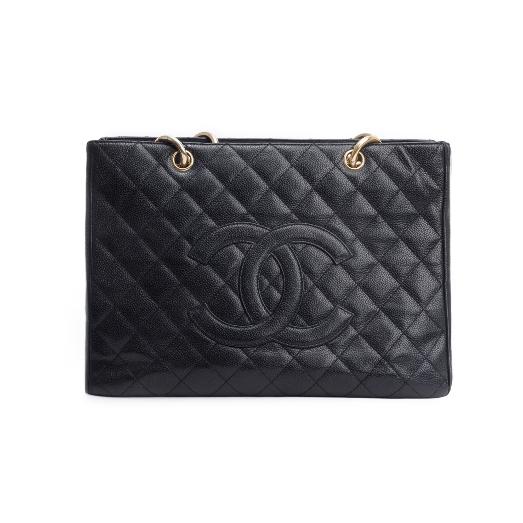 Chanel Black Caviar Leather Grand Shopping Tote (GST)