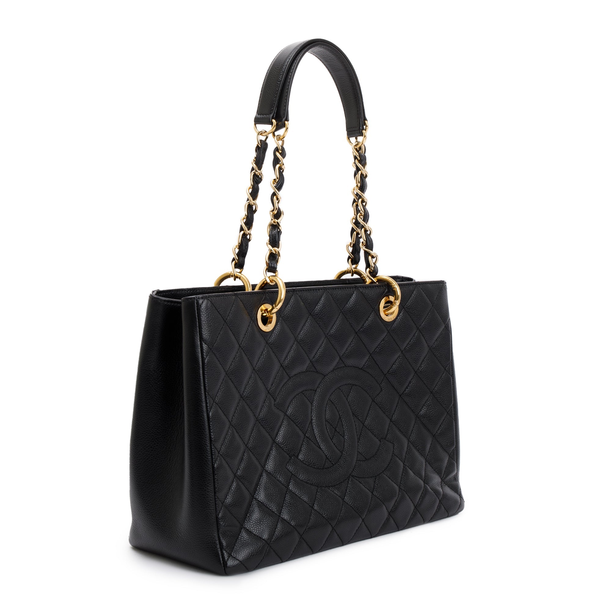 Chanel Black Caviar Leather Grand Shopping Tote (GST)