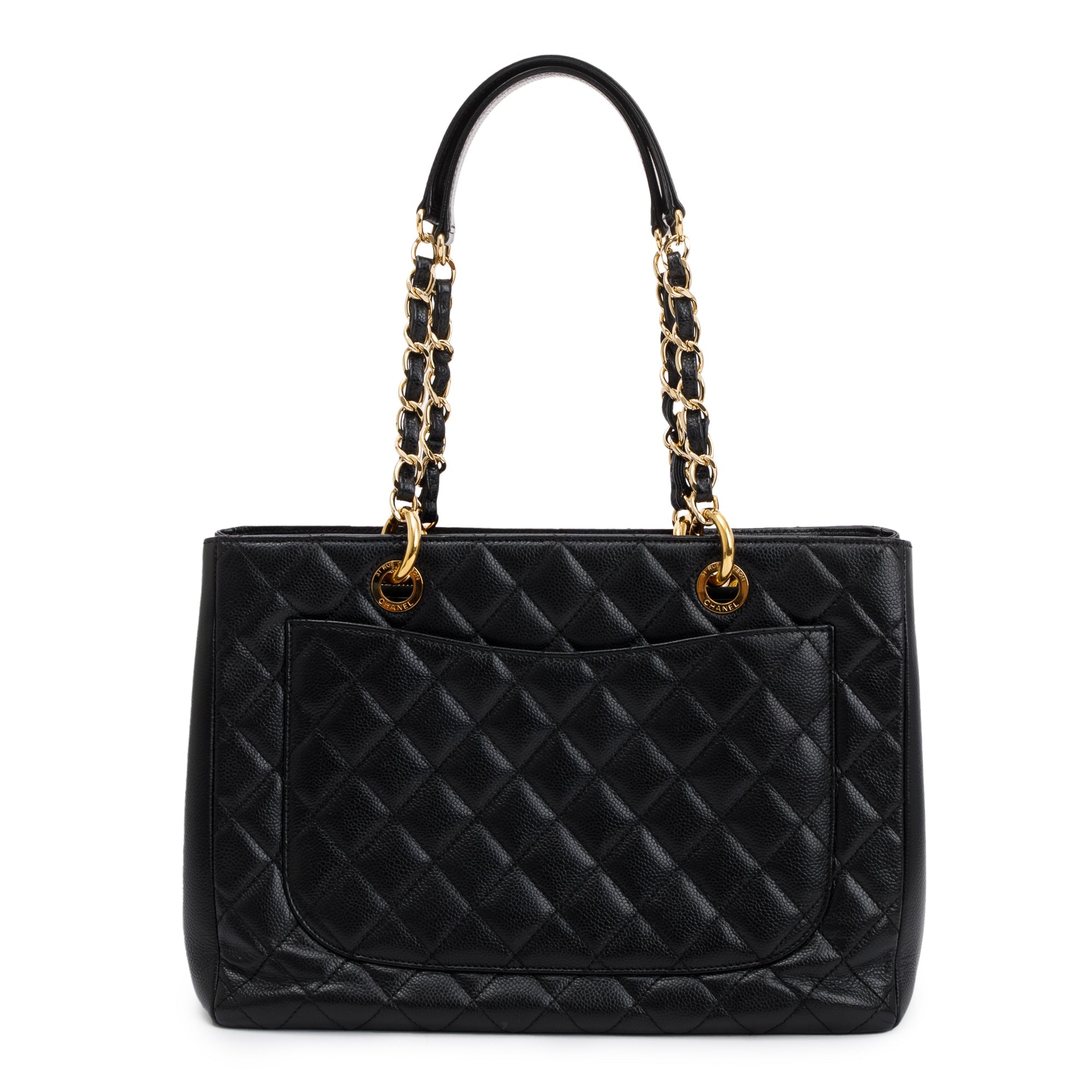 Chanel Black Caviar Leather Grand Shopping Tote (GST)
