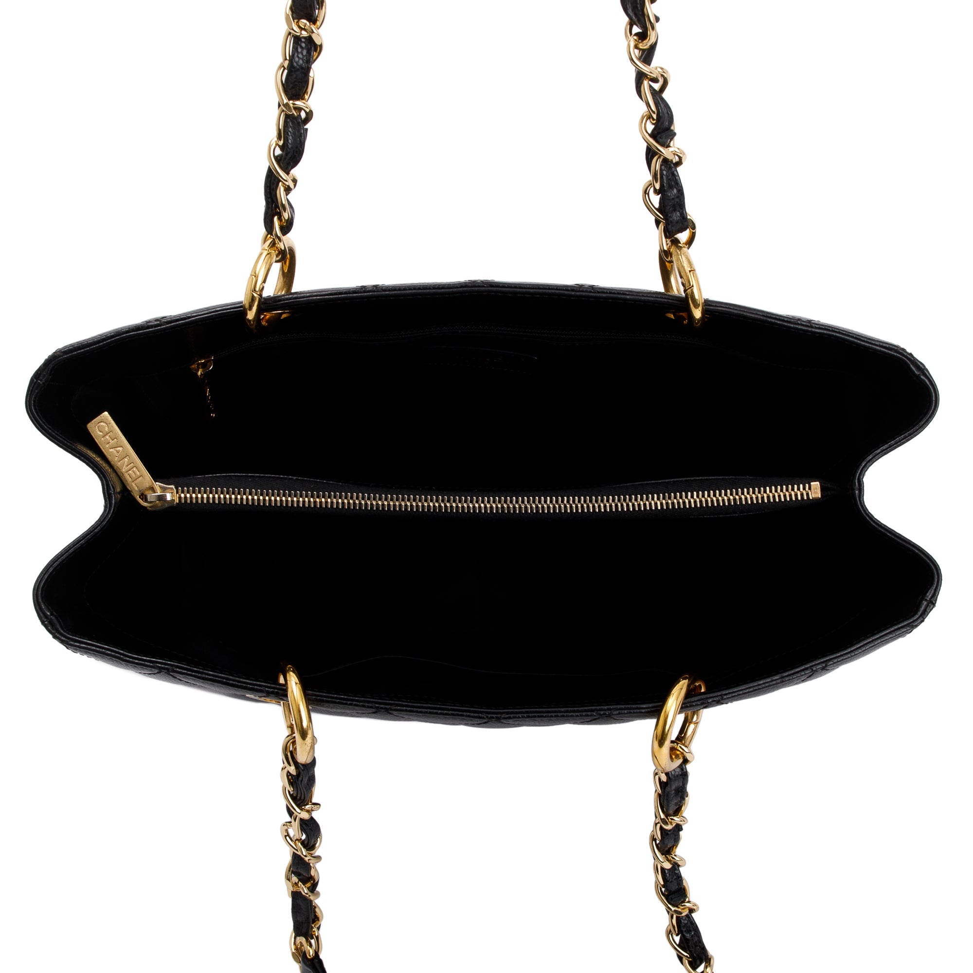 Chanel Black Caviar Leather Grand Shopping Tote (GST)
