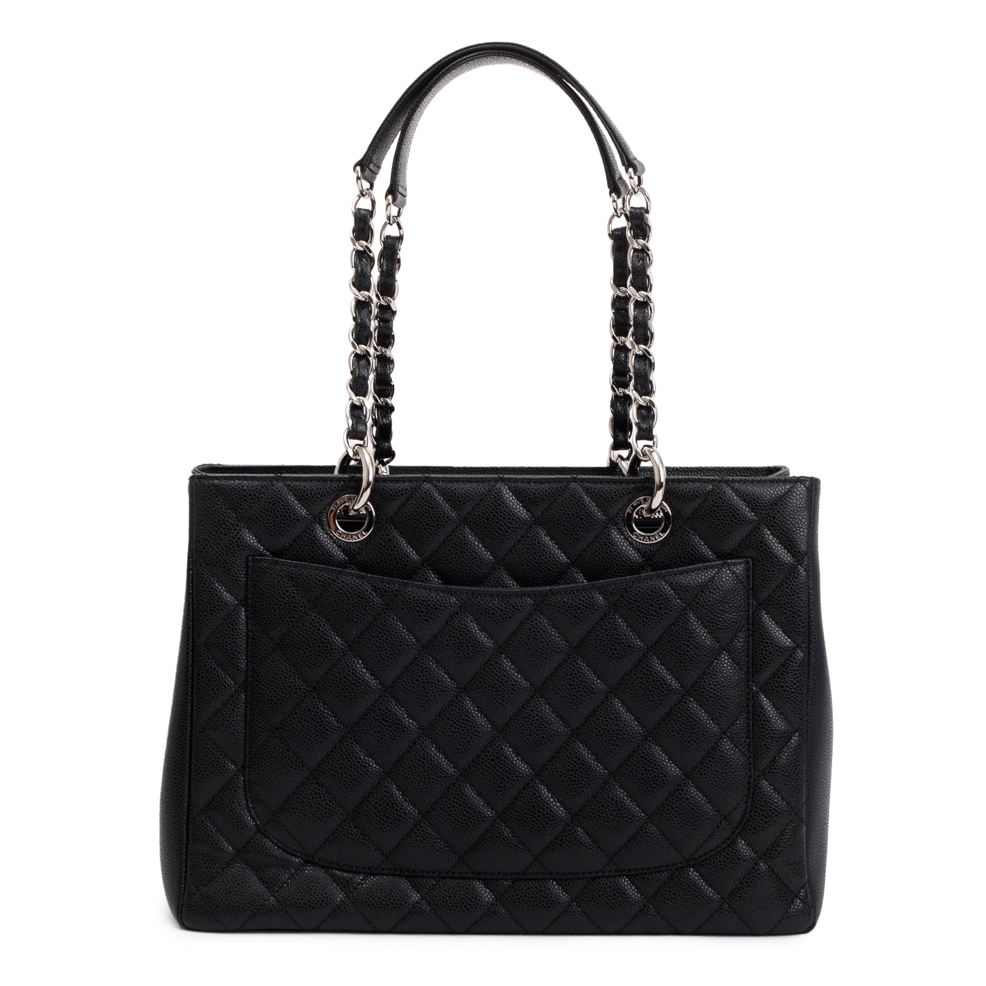 Chanel Black Caviar Leather Grand Shopping Tote (GST) w/ Authentcity Card