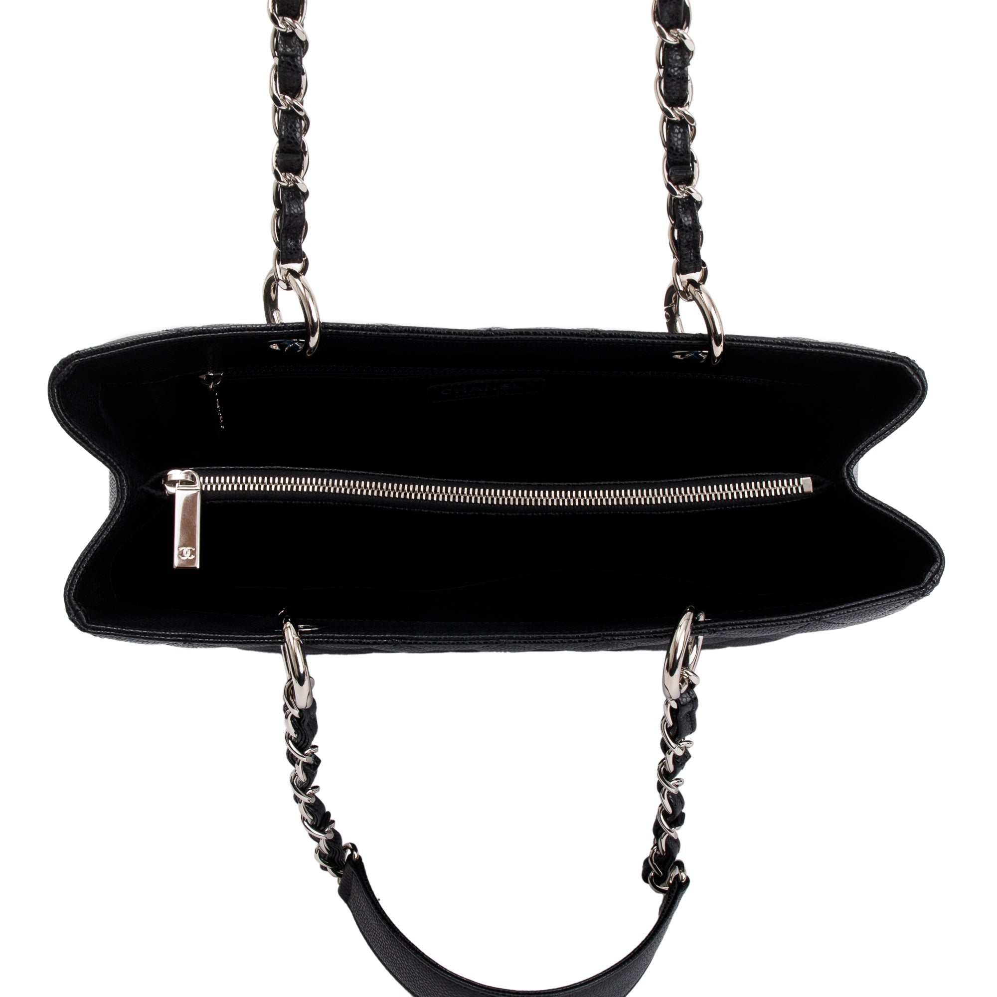 Chanel Black Caviar Leather Grand Shopping Tote (GST) w/ Authentcity Card